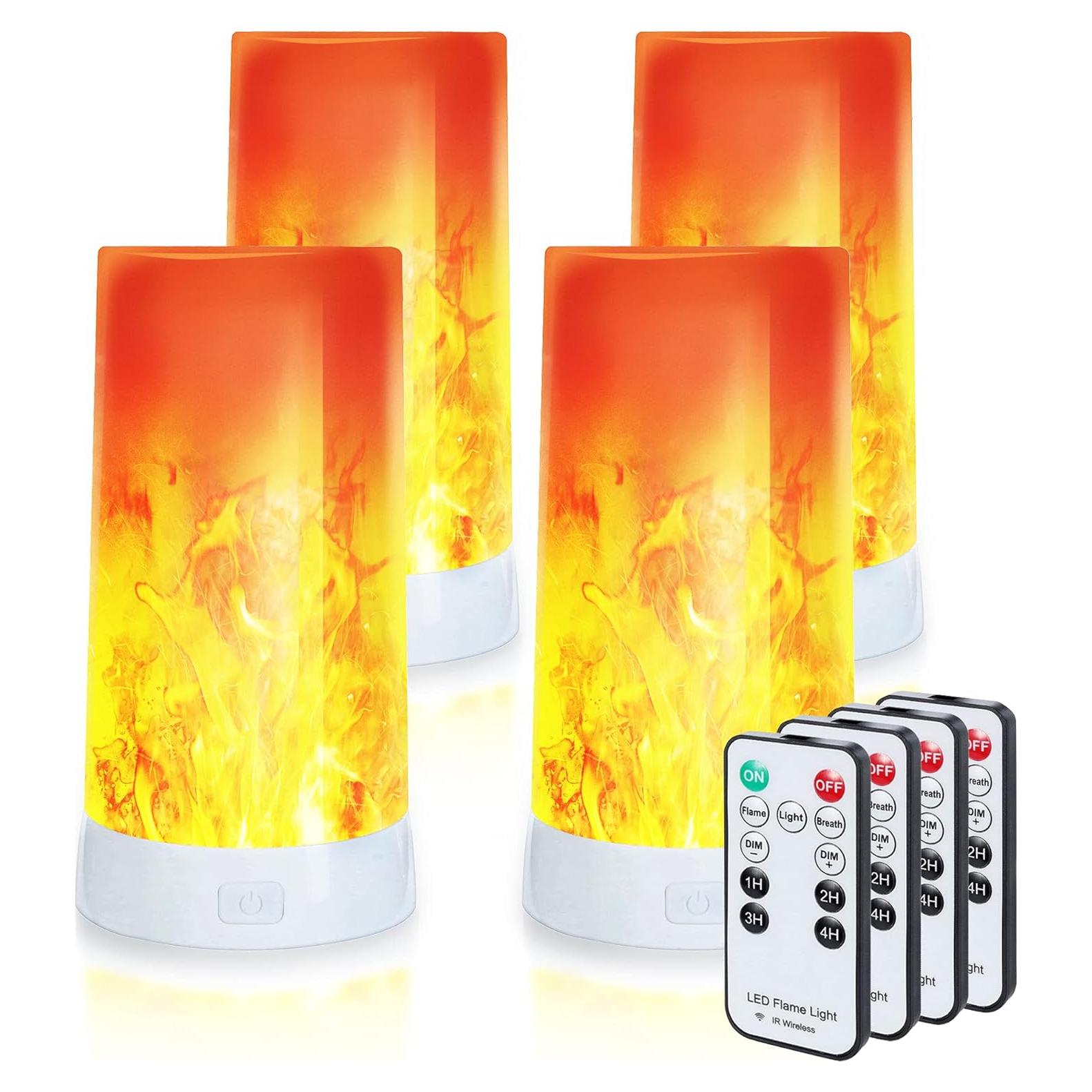 Luz de Efecto Llama LED Kitmose 13cm Recargable USB 4 Modos