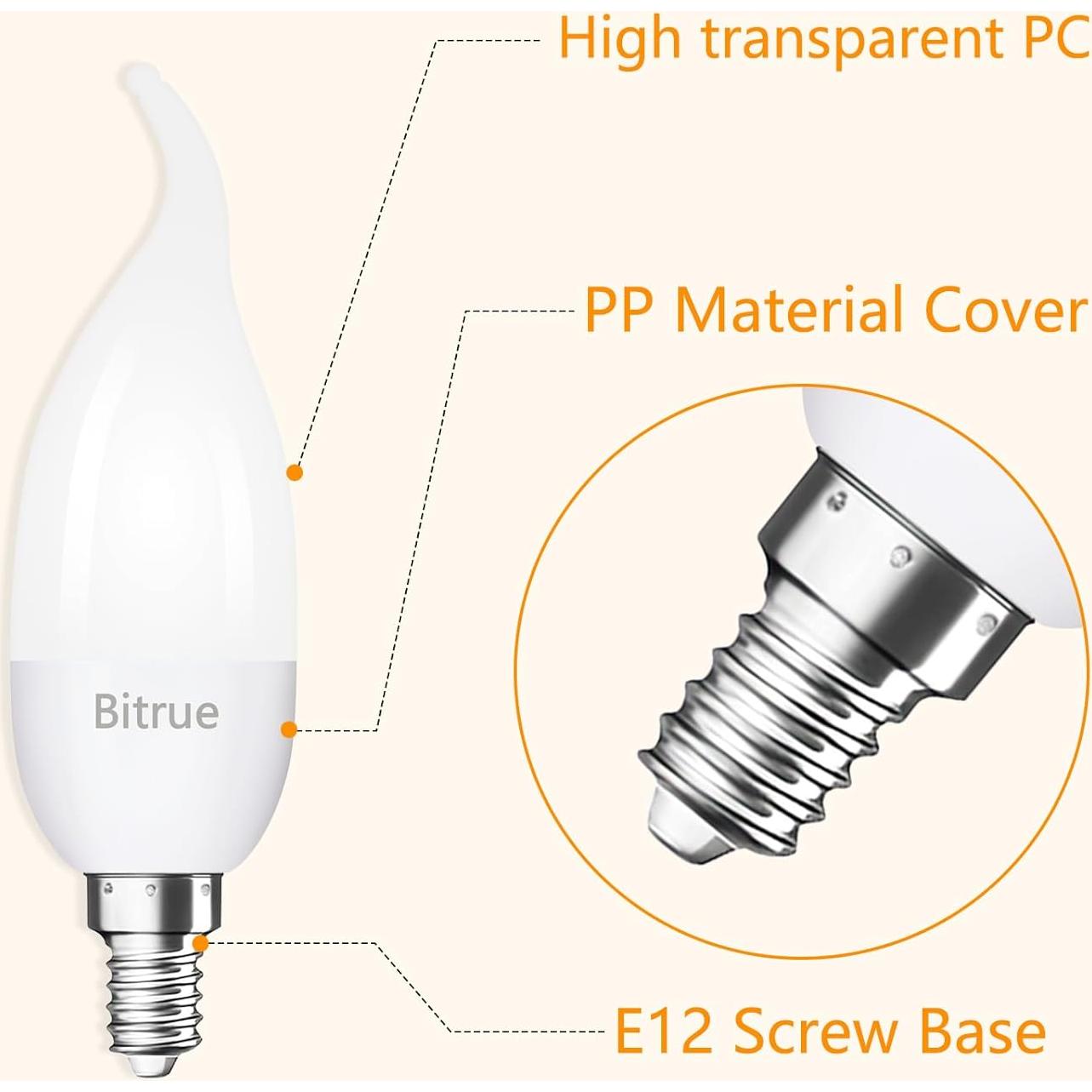 Bombilla LED de Llama Bitrue E12 - 3 Modos, 2 Paquete