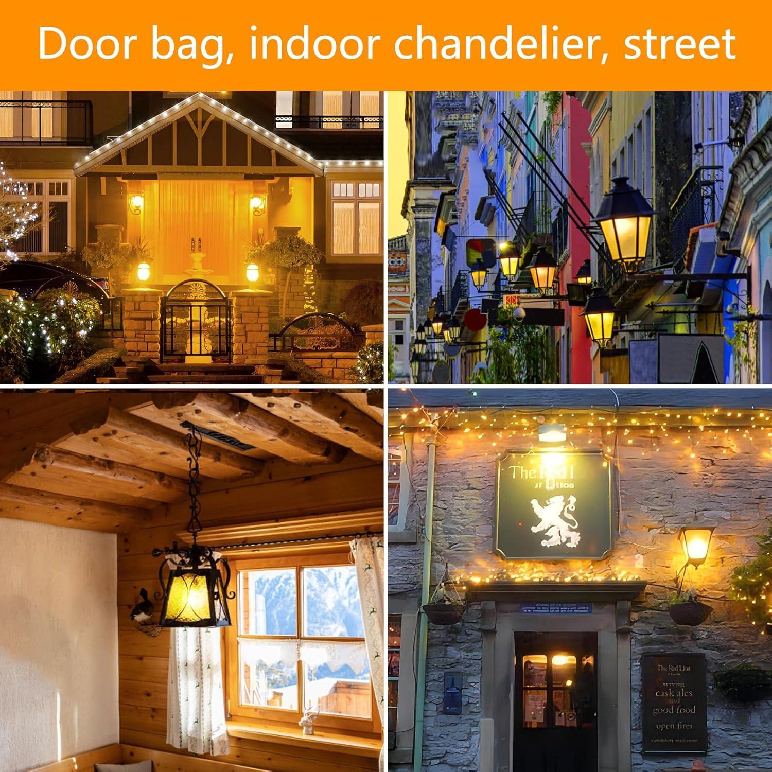 Bombilla LED de Llama Bitrue E12 - 3 Modos, 2 Paquete