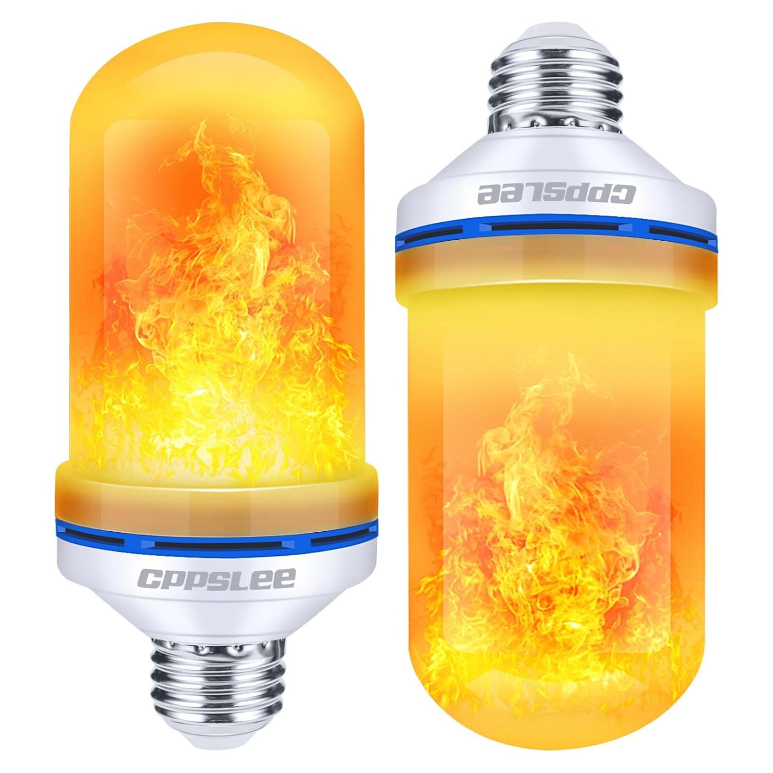 Bombillas LED de Llama CPPSLEE E26 Amarillo 2 Paquete 3W