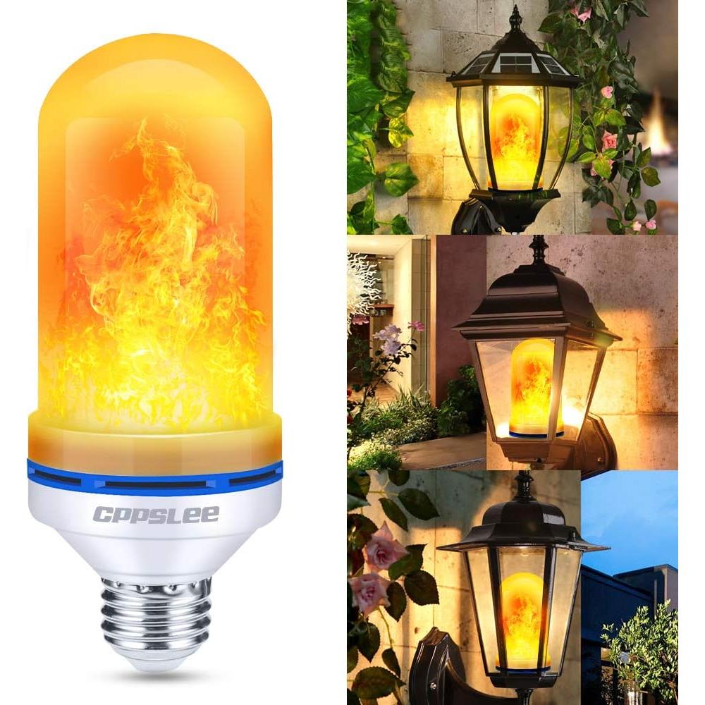 Bombillas LED de Llama CPPSLEE E26 Amarillo 2 Paquete 3W