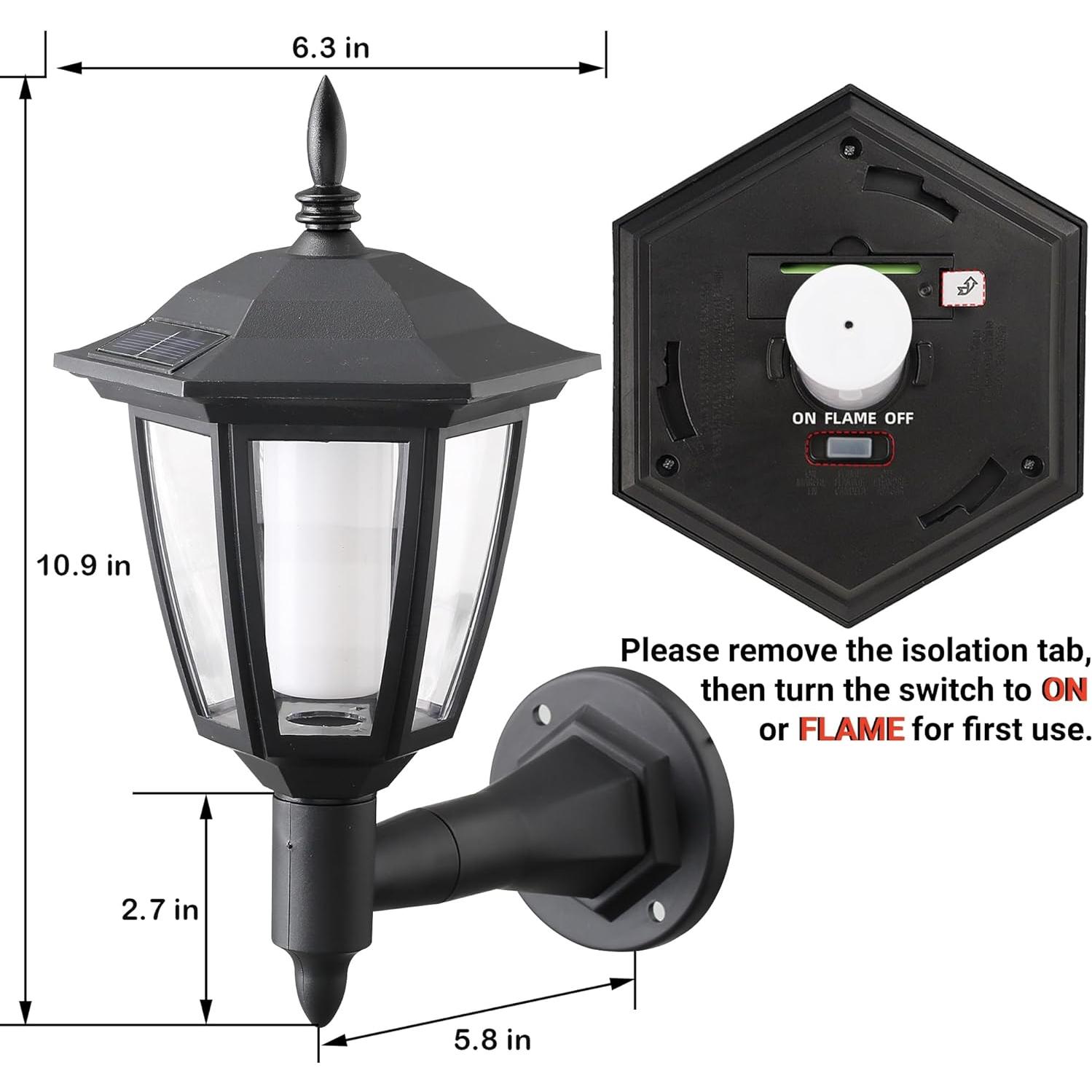 Dynaming Lámparas de Pared Solares LED con Llama 2 Piezas
