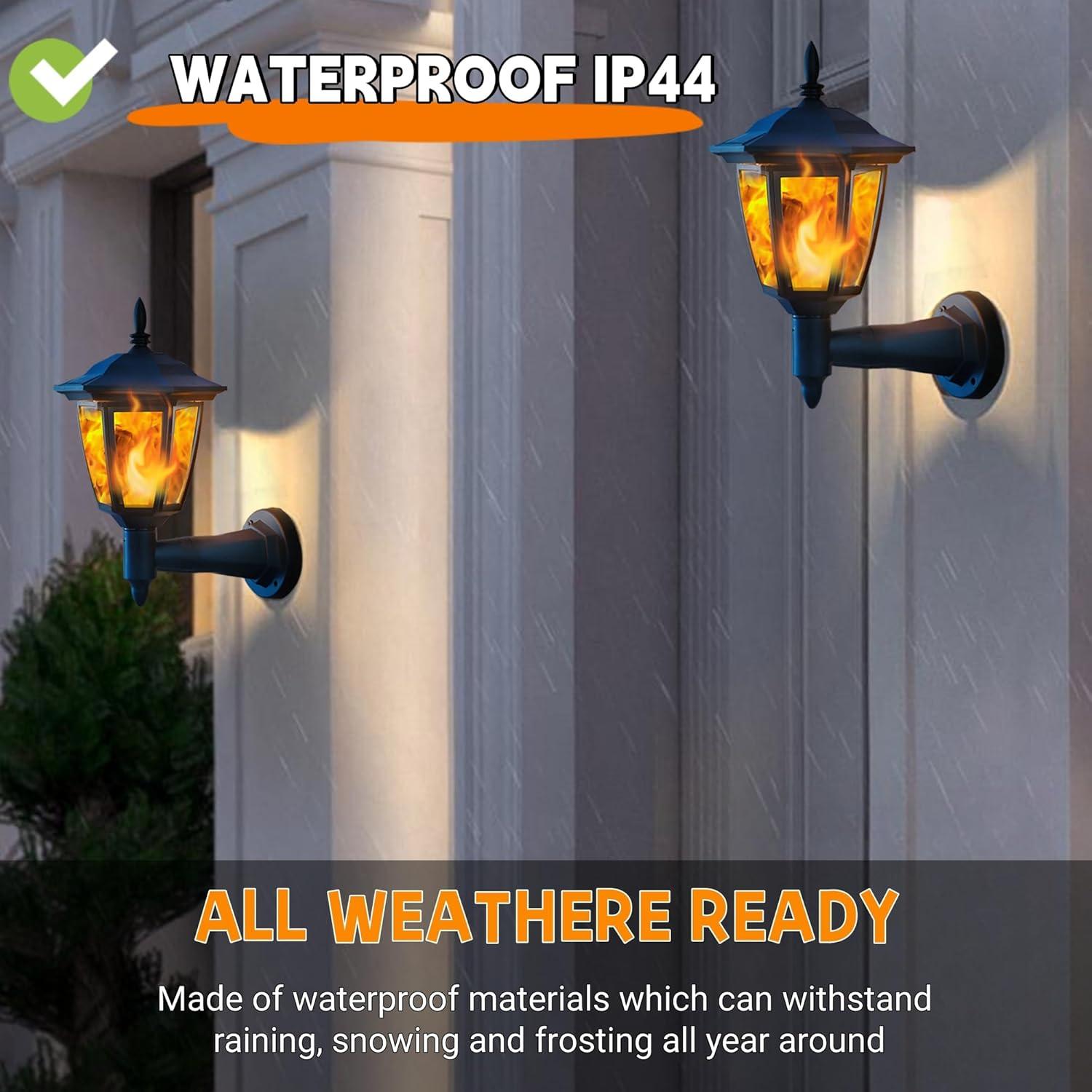 Dynaming Lámparas de Pared Solares LED con Llama 2 Piezas