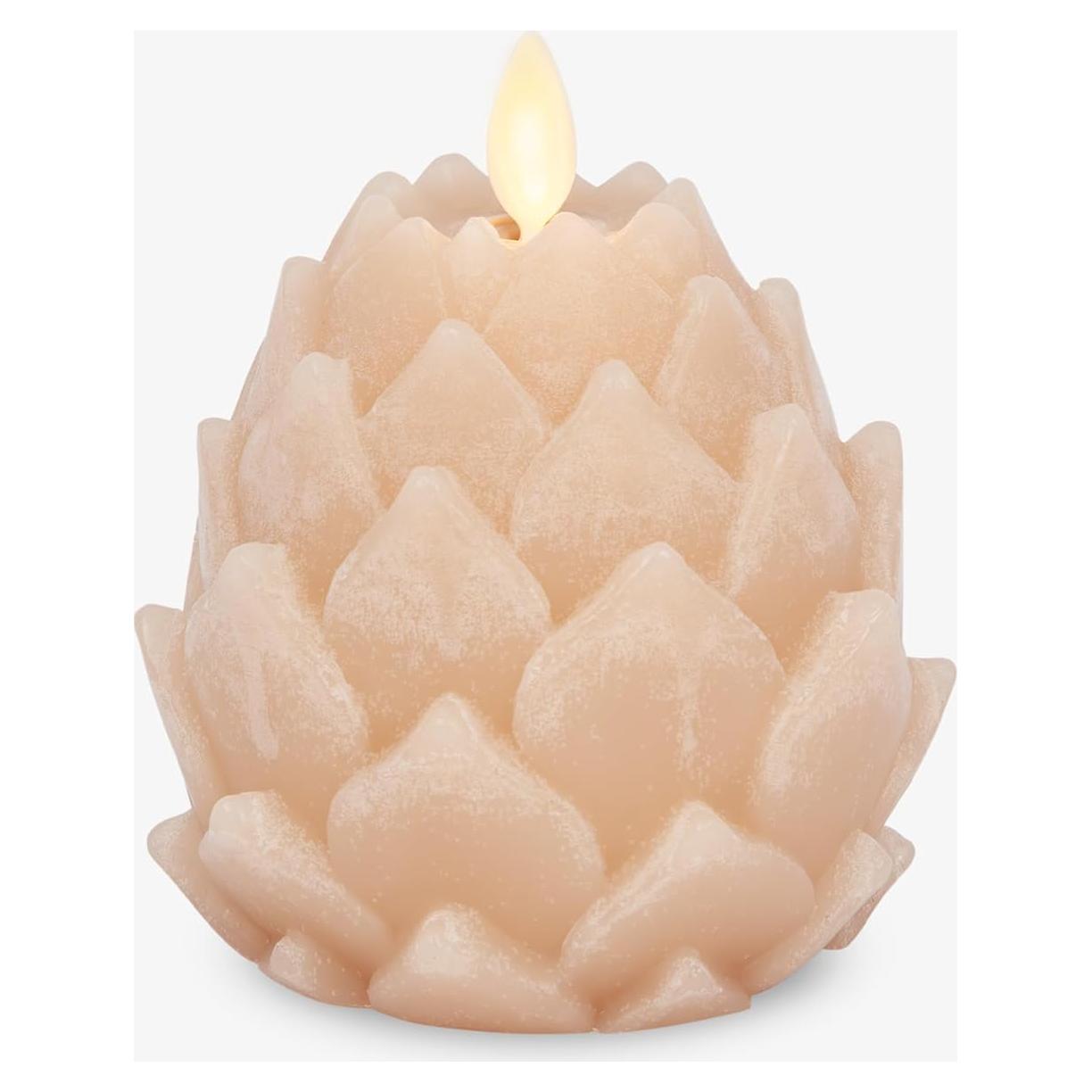 Vela LED Sin Llama Luminara Artichoke Arcilla Horneada 9.1x10.8cm