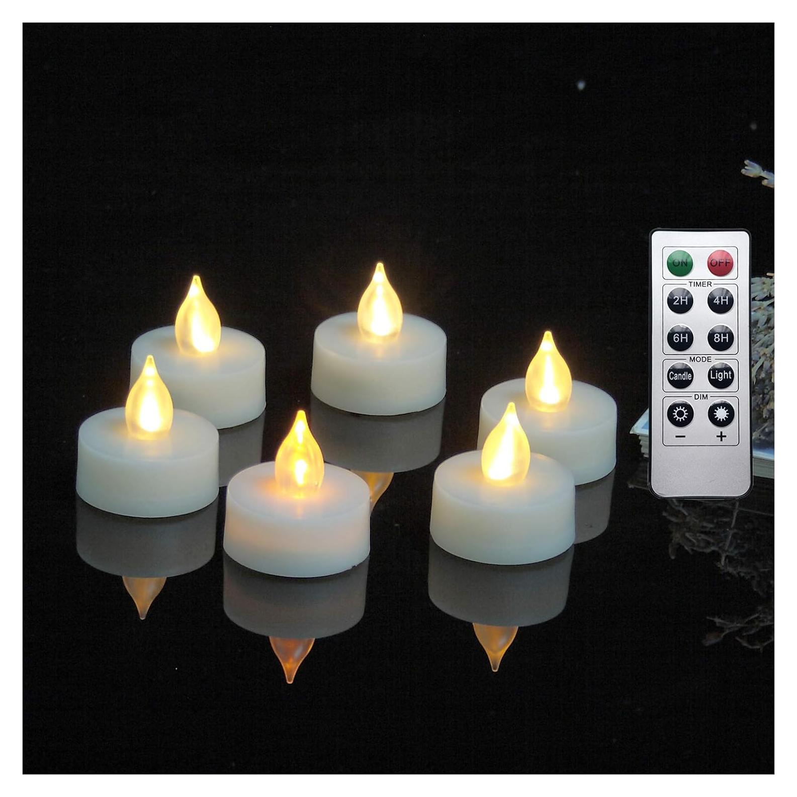 iZAN 6 Velas LED Sin Llama con Control Remoto 3.8x4.1 cm