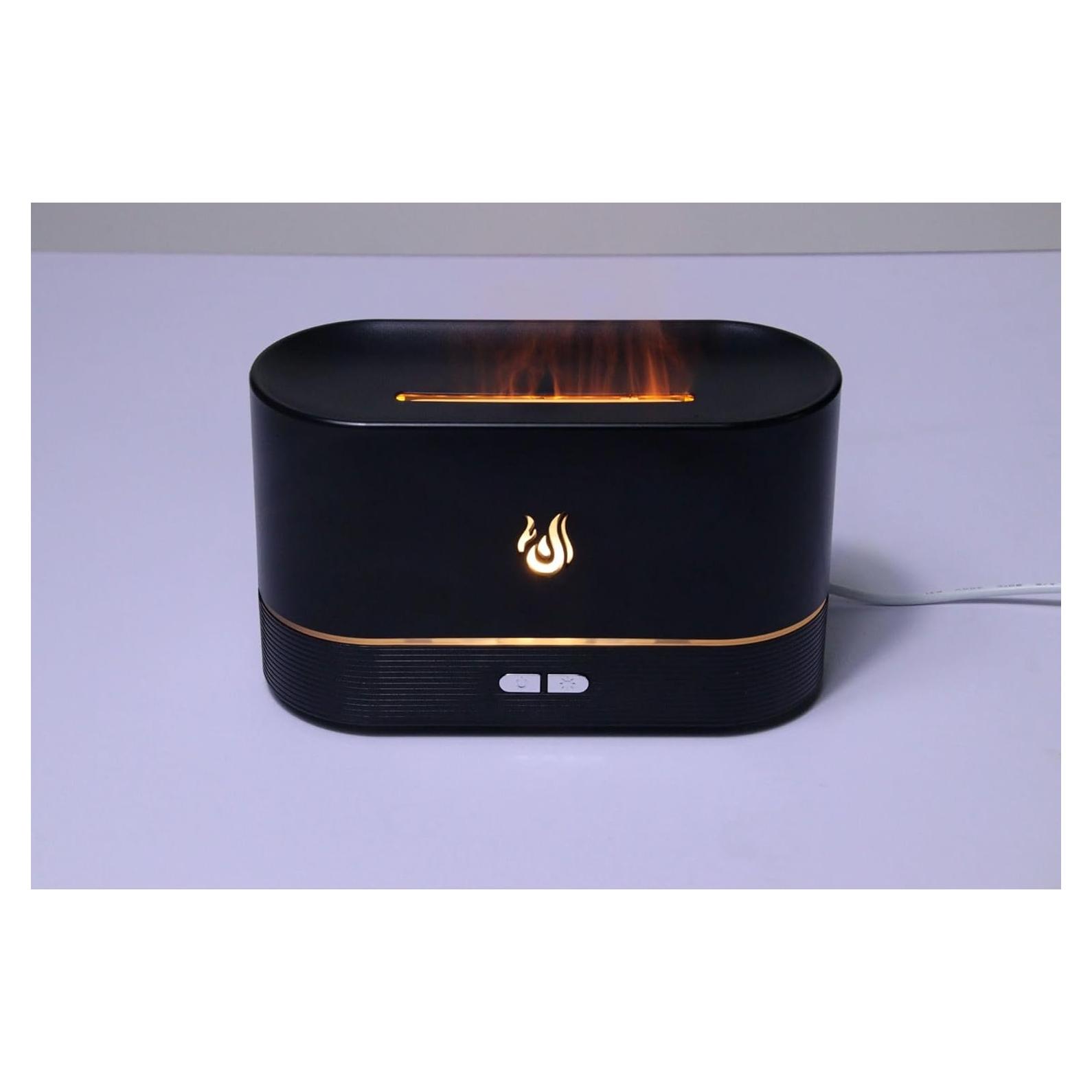 Difusor de Aceite Esencial Genérico Ovalado Negro 200ml LED