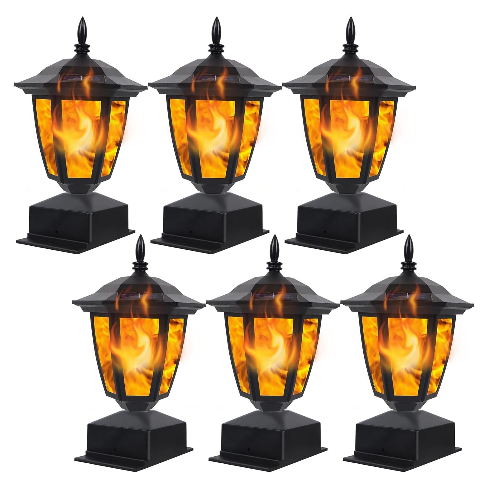 Luces de Poste Solar de Llama Dinámica Dynaming - Paquete de 6