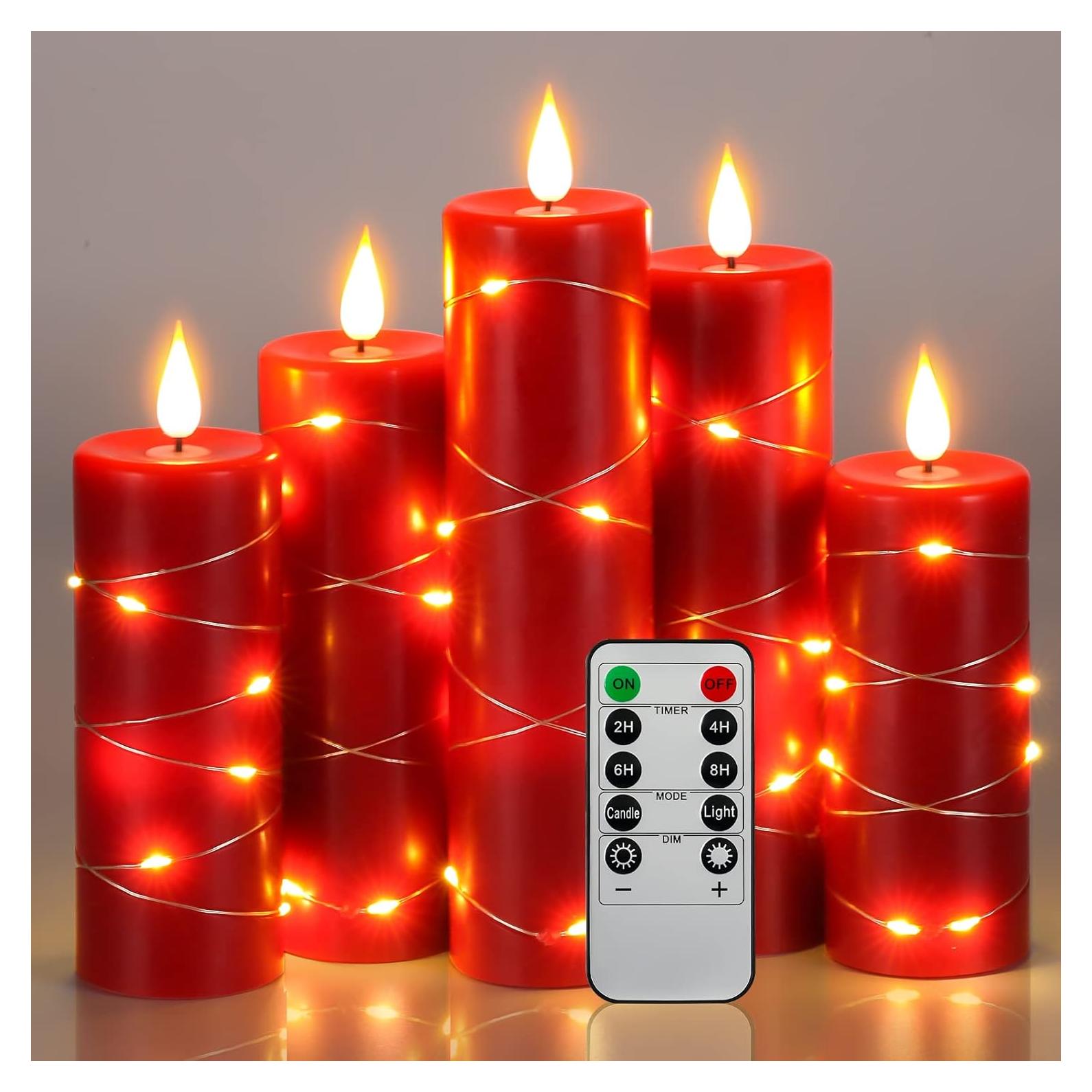 Velas LED Sin Llama Da by - 5 Piezas con Control Remoto