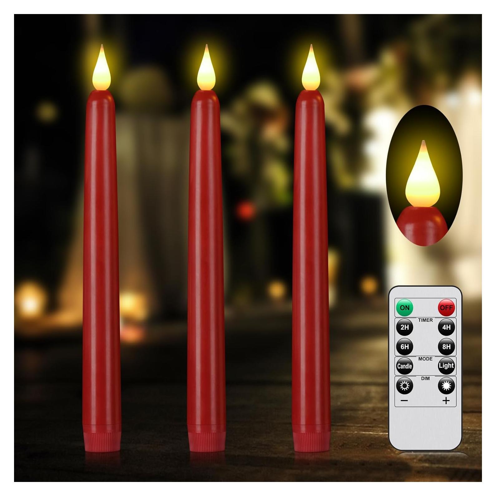 Vela LED Sin Llama Shenzhenshi 23.4 cm Control Remoto Paquete de 3