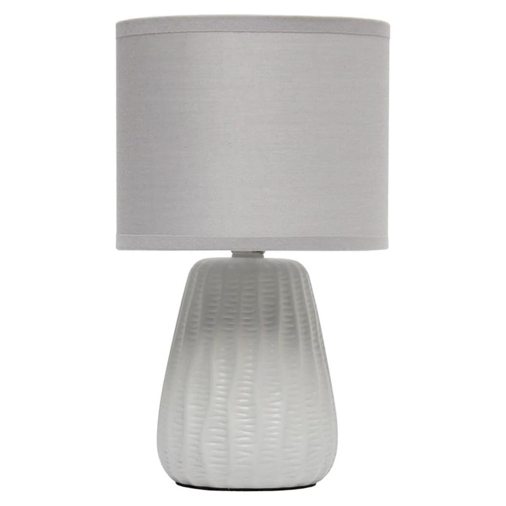 Lámpara de Mesa Cerámica Simple Designs LT1138 Gris 28 cm