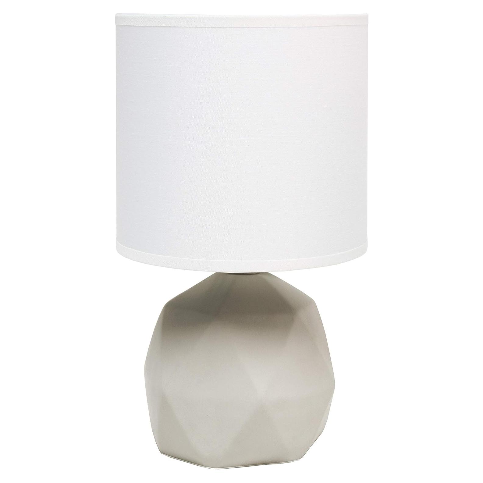 Lámpara de Mesa Simple Designs LT2060-WHT Blanca Geométrica