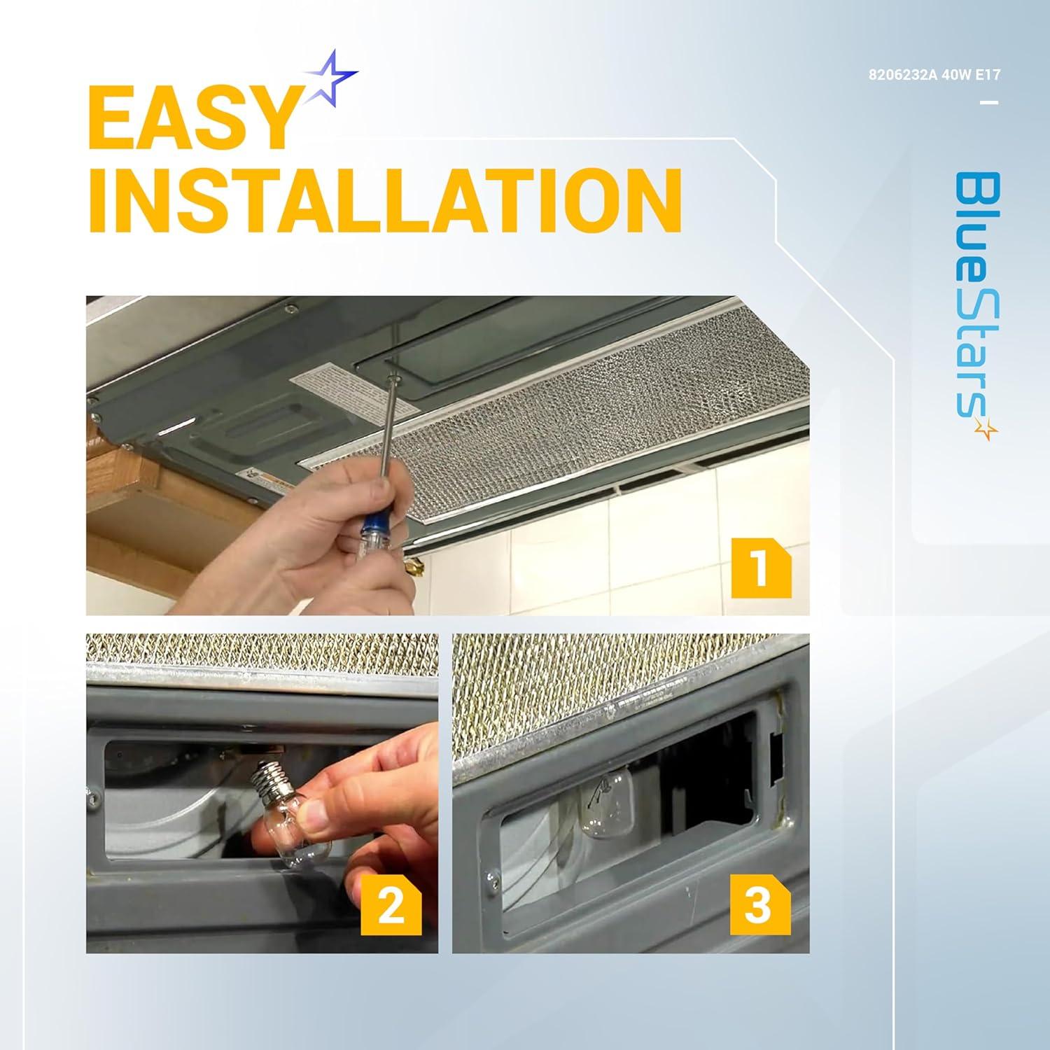 Bombilla de Luz E17 40W BlueStars 8206232A 3 Paquetes