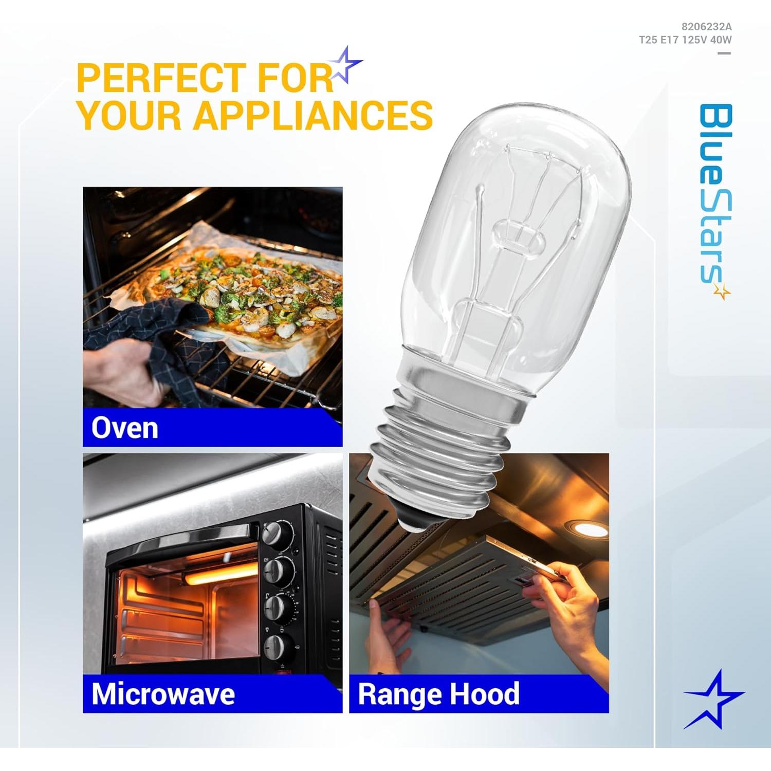 Bombilla de Luz E17 40W BlueStars 8206232A 3 Paquetes