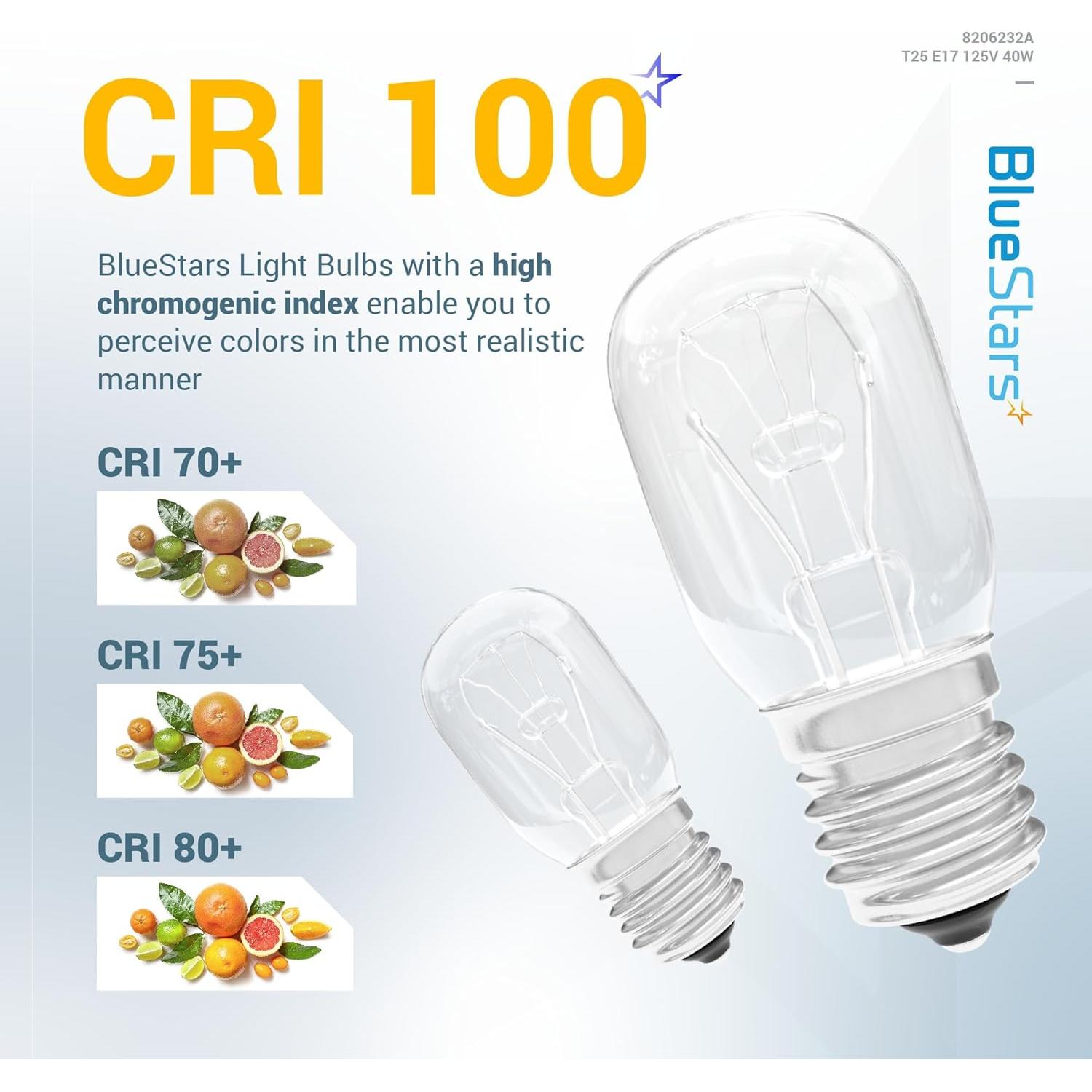 Bombilla de Luz E17 40W BlueStars 8206232A 3 Paquetes