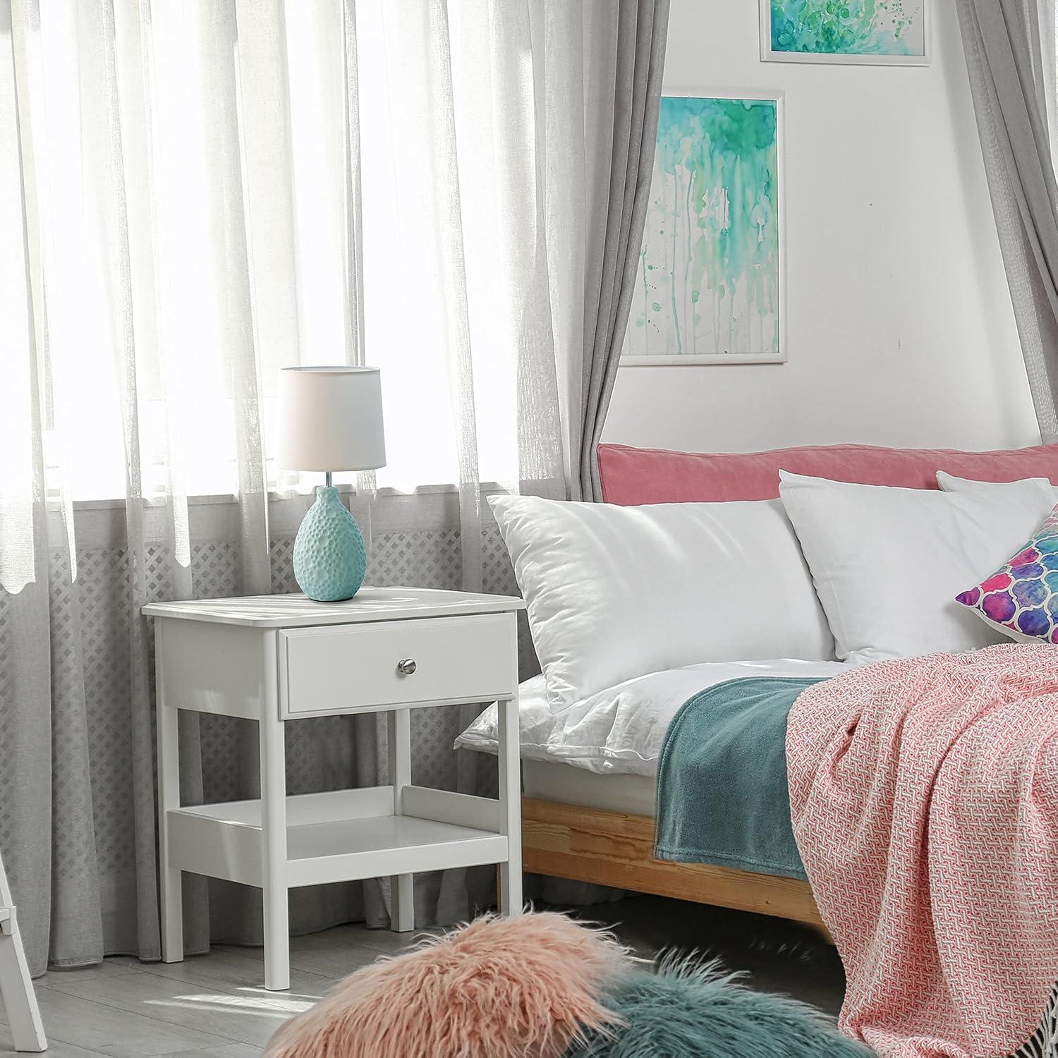 Lámpara de Mesa Simple Designs LT2003-BLU Cerámica Azul 36cm