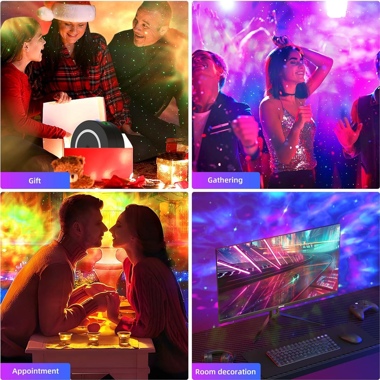 Proyector Galáctico HSP con Altavoz Bluetooth y Control Remoto