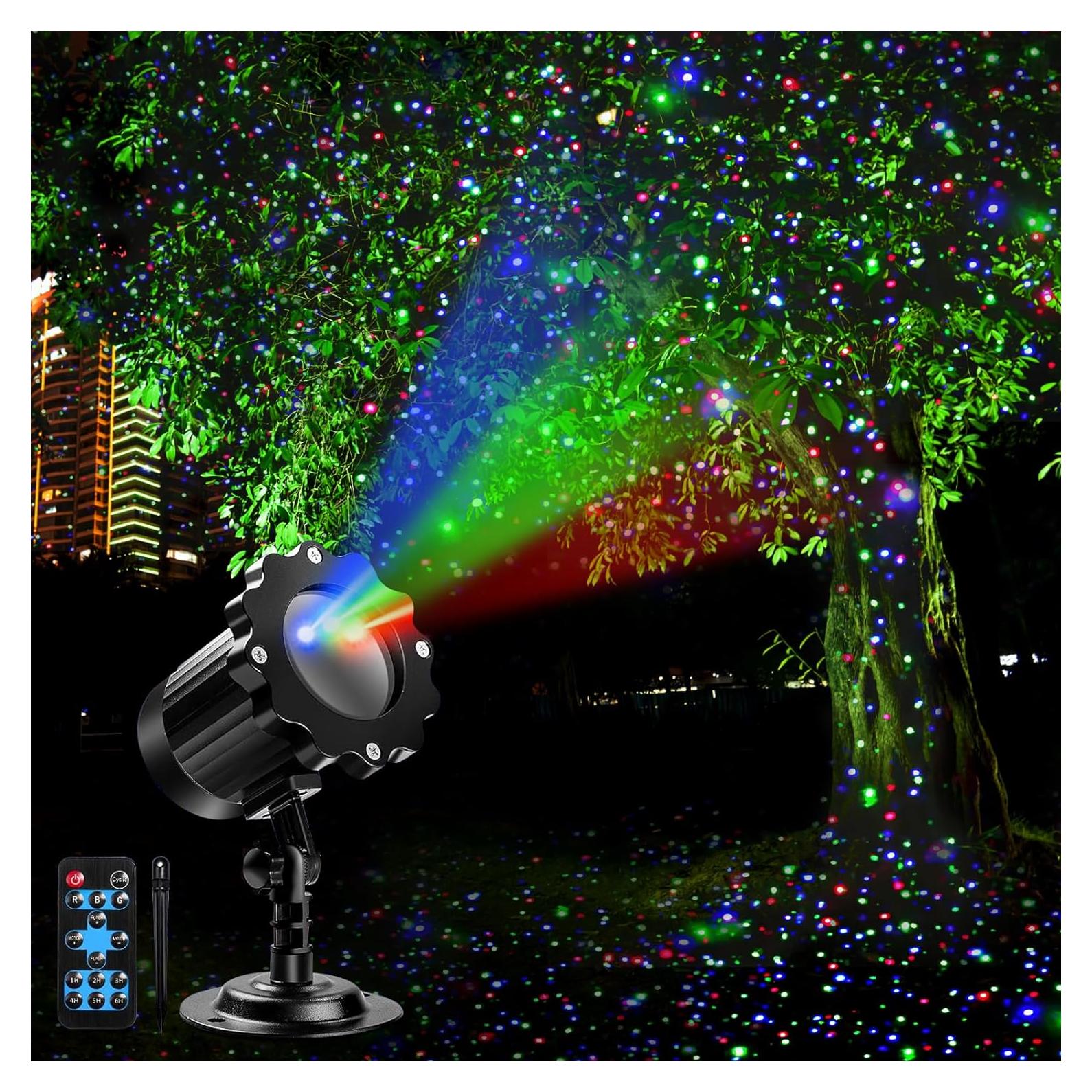 Proyector de Luces Láser RGB Firefly, 7 Colores, IP65