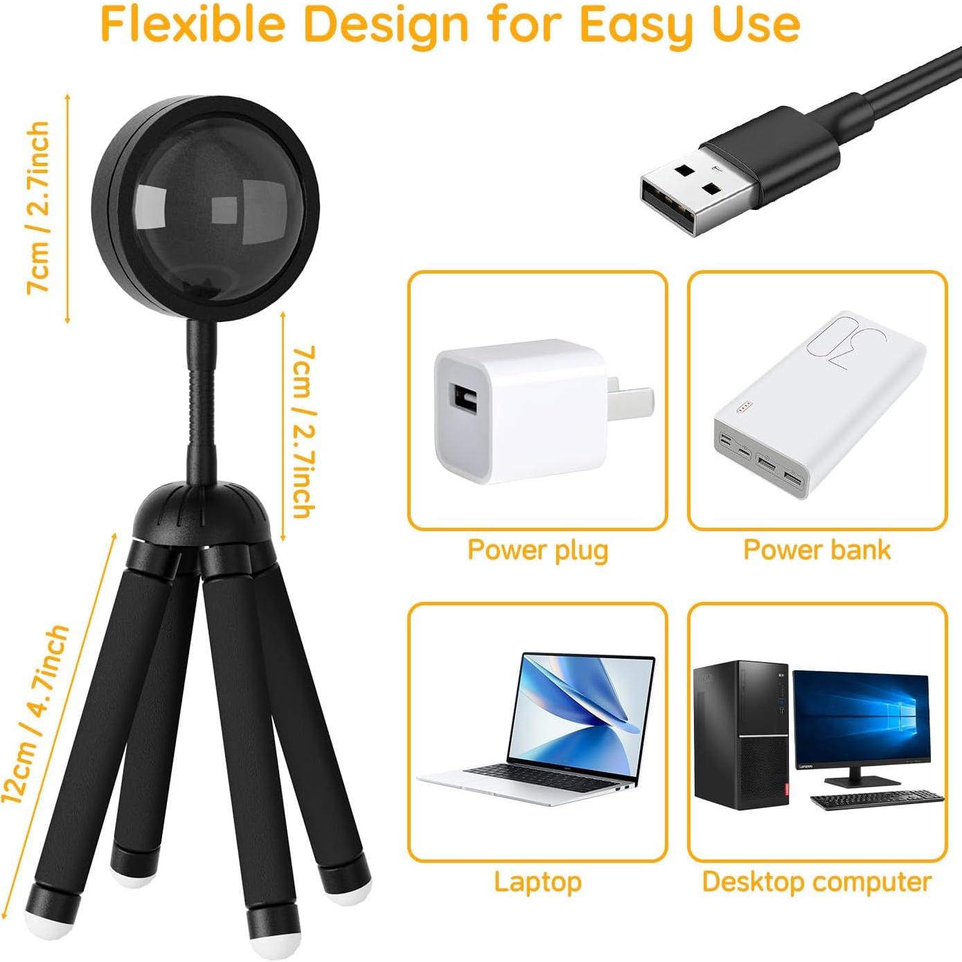 Proyector de Lámpara de Atardecer Neroupe N02 LED RGB+W