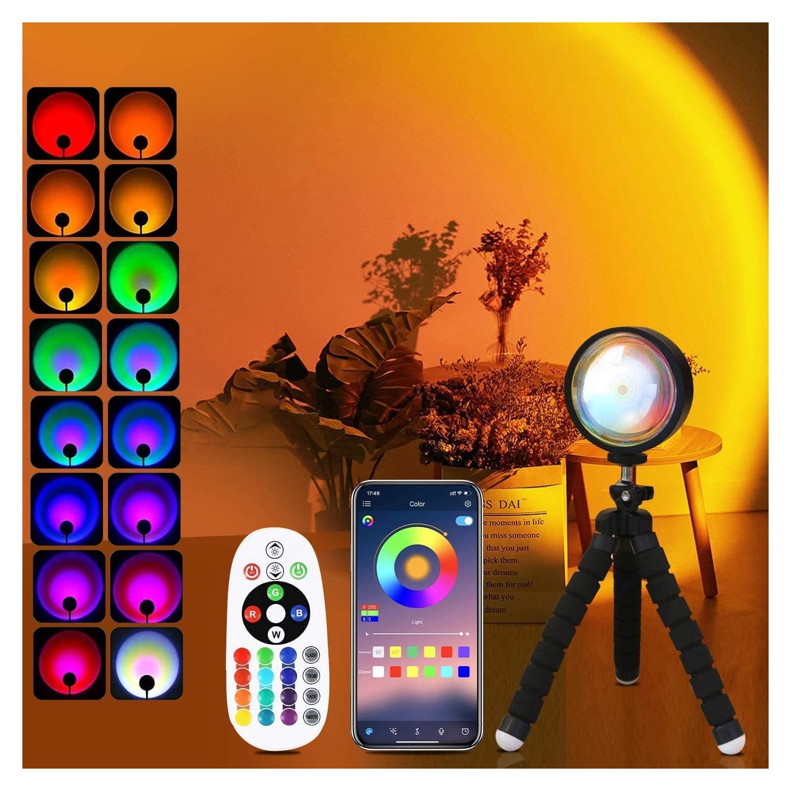 Lámpara Proyector de Atardecer QUIGO H7011 RGB 16 Colores