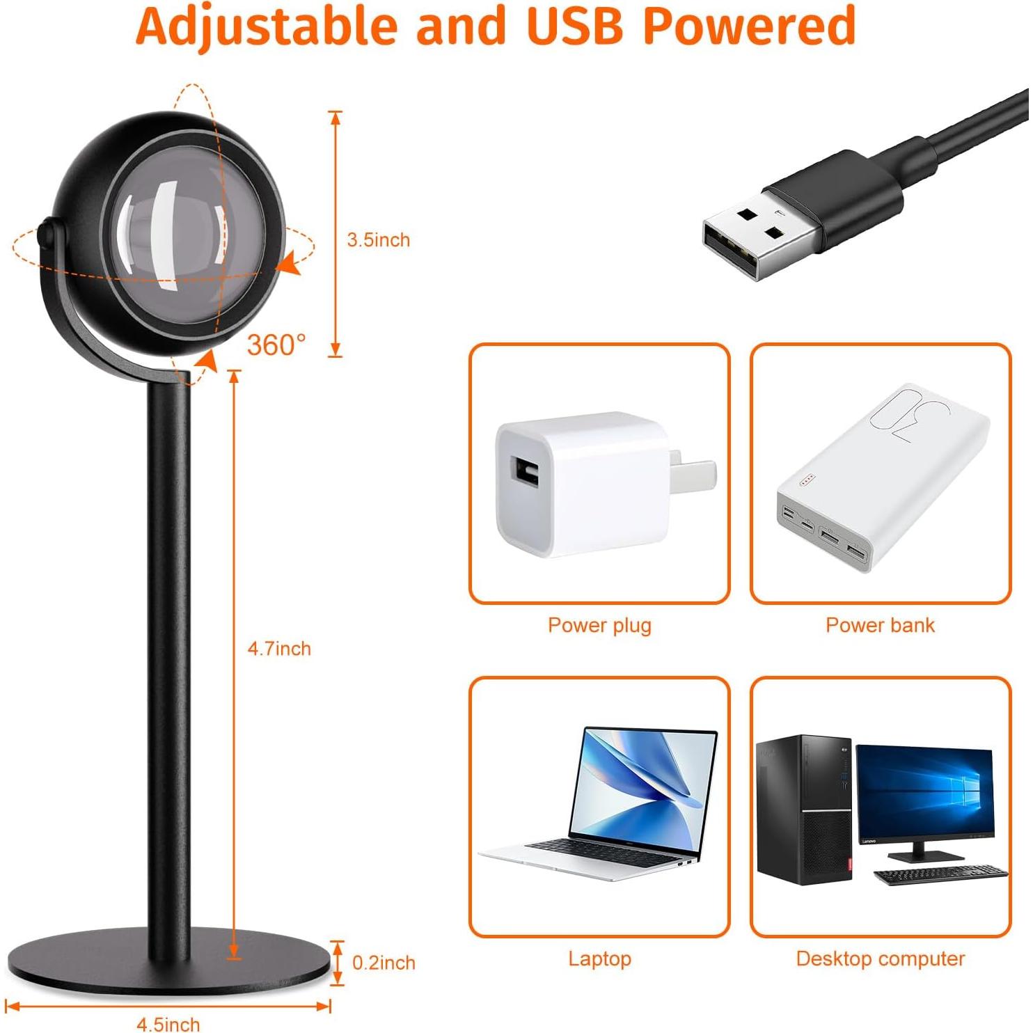 Proyector de Lámpara de Atardecer Neroupe N05 LED RGB 360°