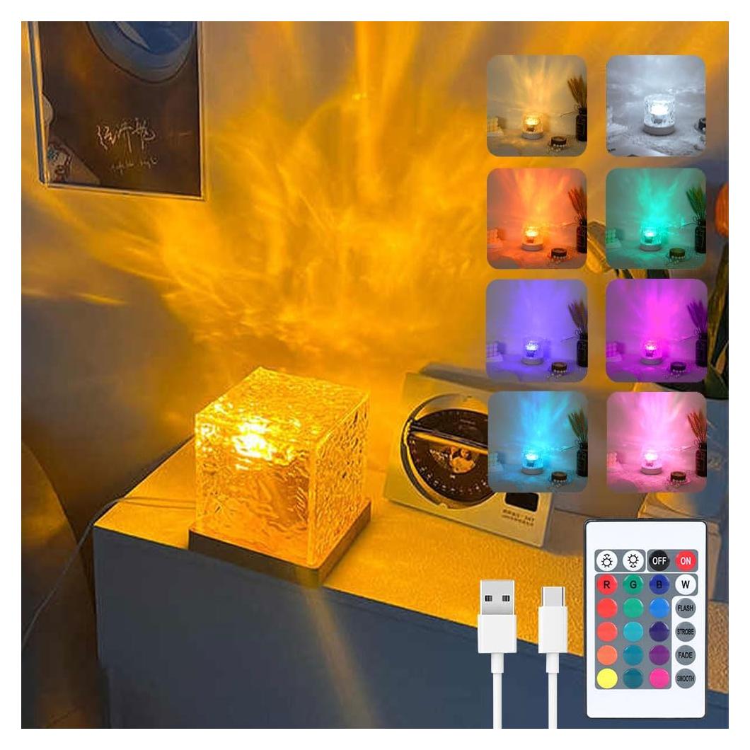 Proyector de Olas del Océano Vcwtty RGB 16 Colores Control Remoto