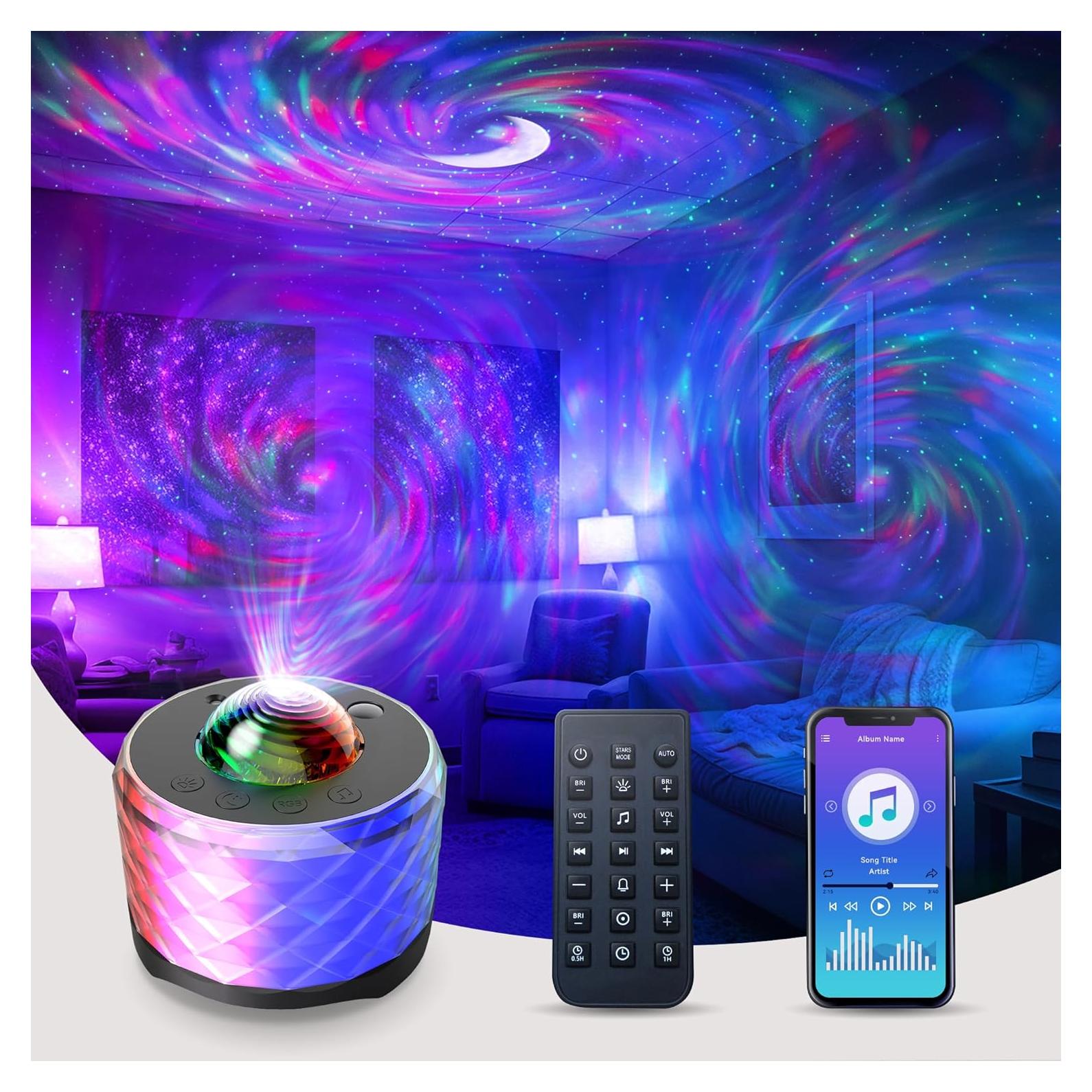 Proyector de Estrellas MRSCOZ con Altavoz Bluetooth y Ruido Blanco