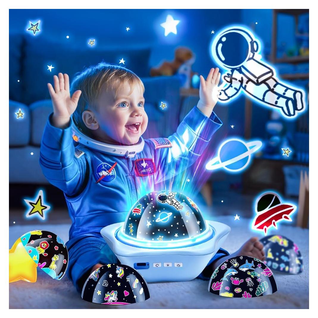 Proyector de Luz Nocturna Astronauta COOLNIGHT 2400mAh 72 Modos