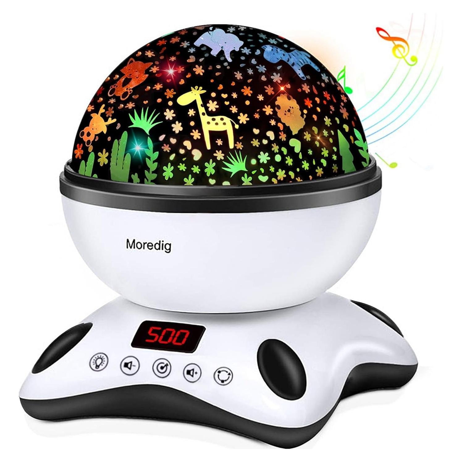 Proyector de Luz Nocturna Moredig con Control Remoto y Música