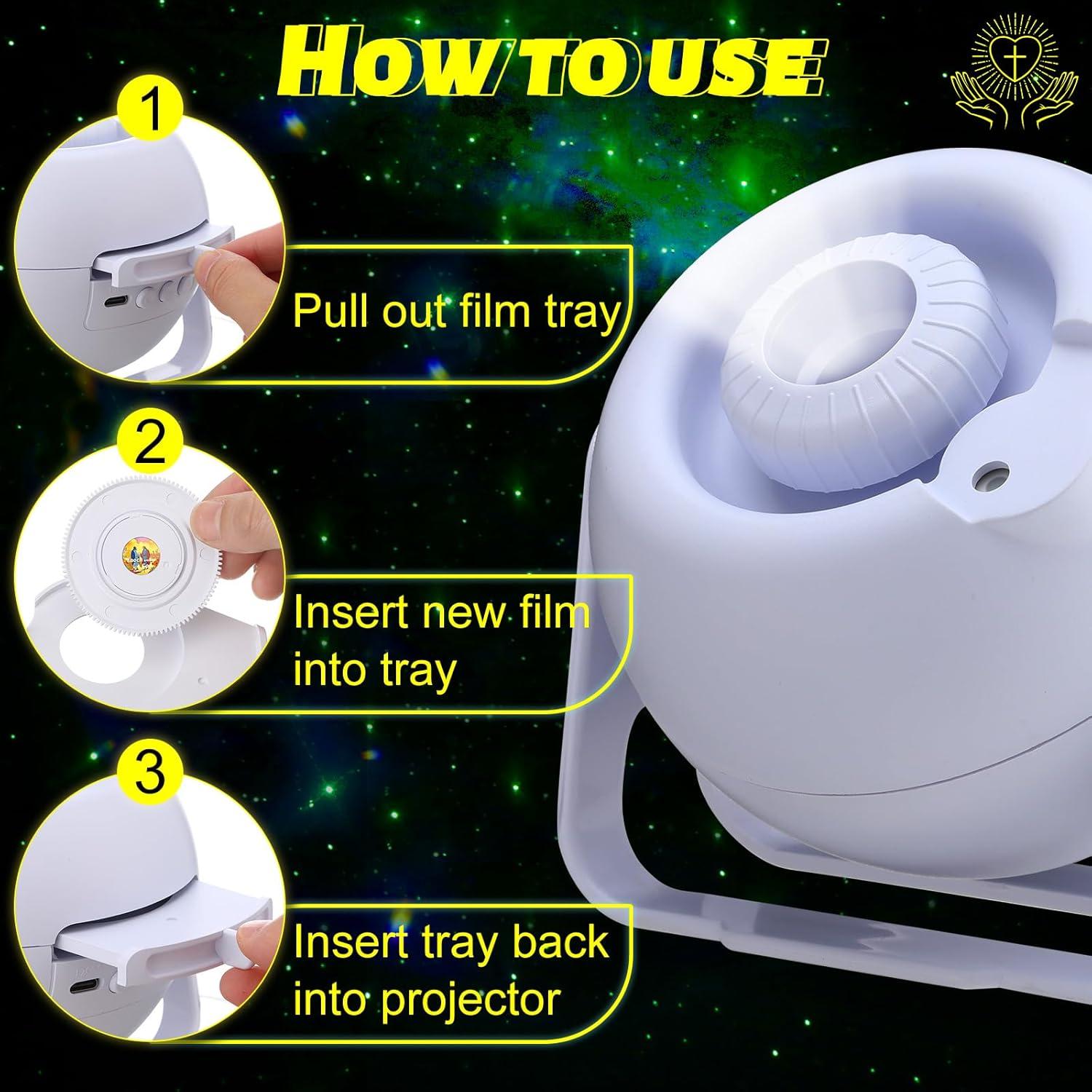 Proyector Bíblico HD Aurelema con 6 Discos Intercambiables