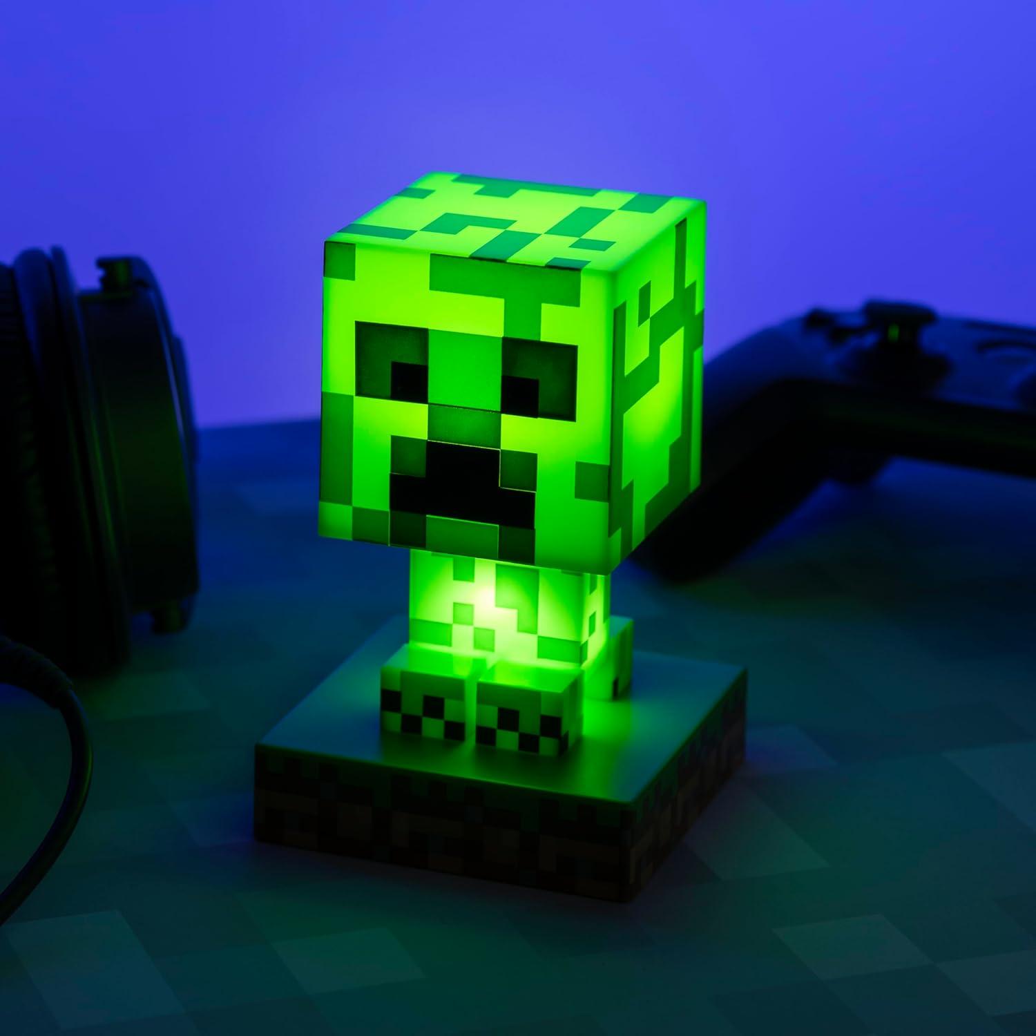 Lámpara 3D Creeper Paladone - Luz Nocturna 12 cm Verde