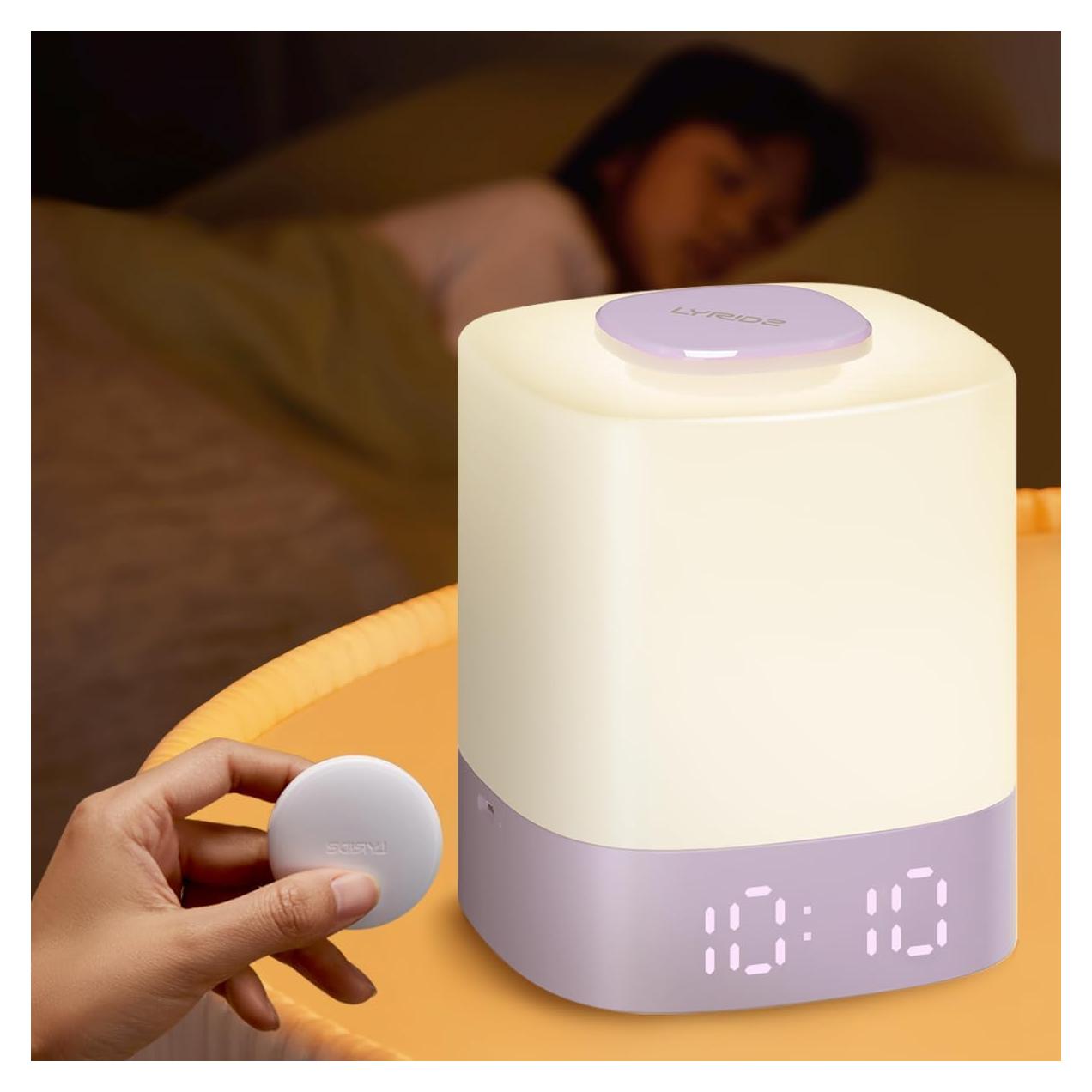 Luz Nocturna Lyridz para Bebés con Control Remoto y Reloj LED