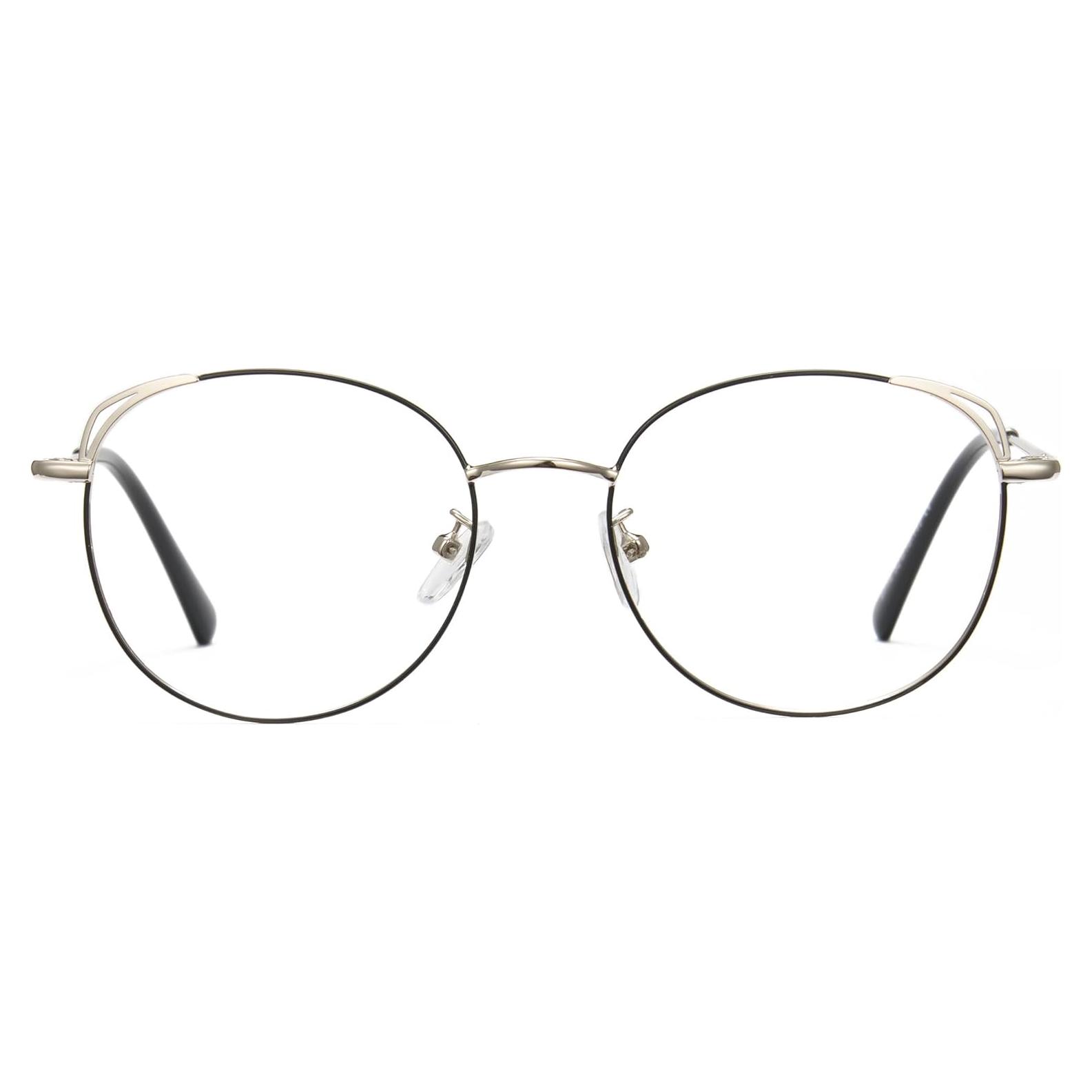 Gafas de luz azul Cyxus redondas metal UV claras unisex