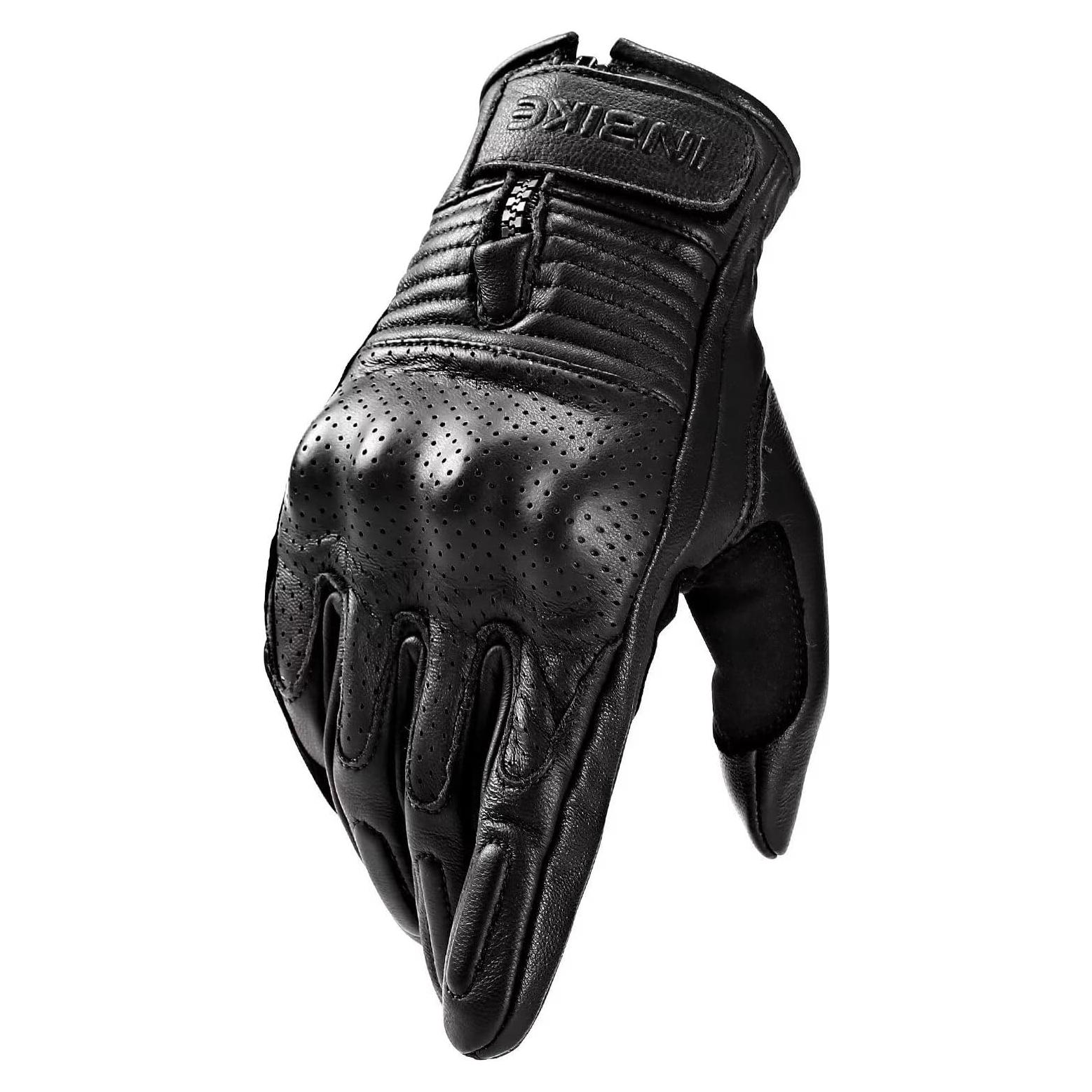 Guantes de Moto INBIKE de Cuero Transpirable XX-Large Negro