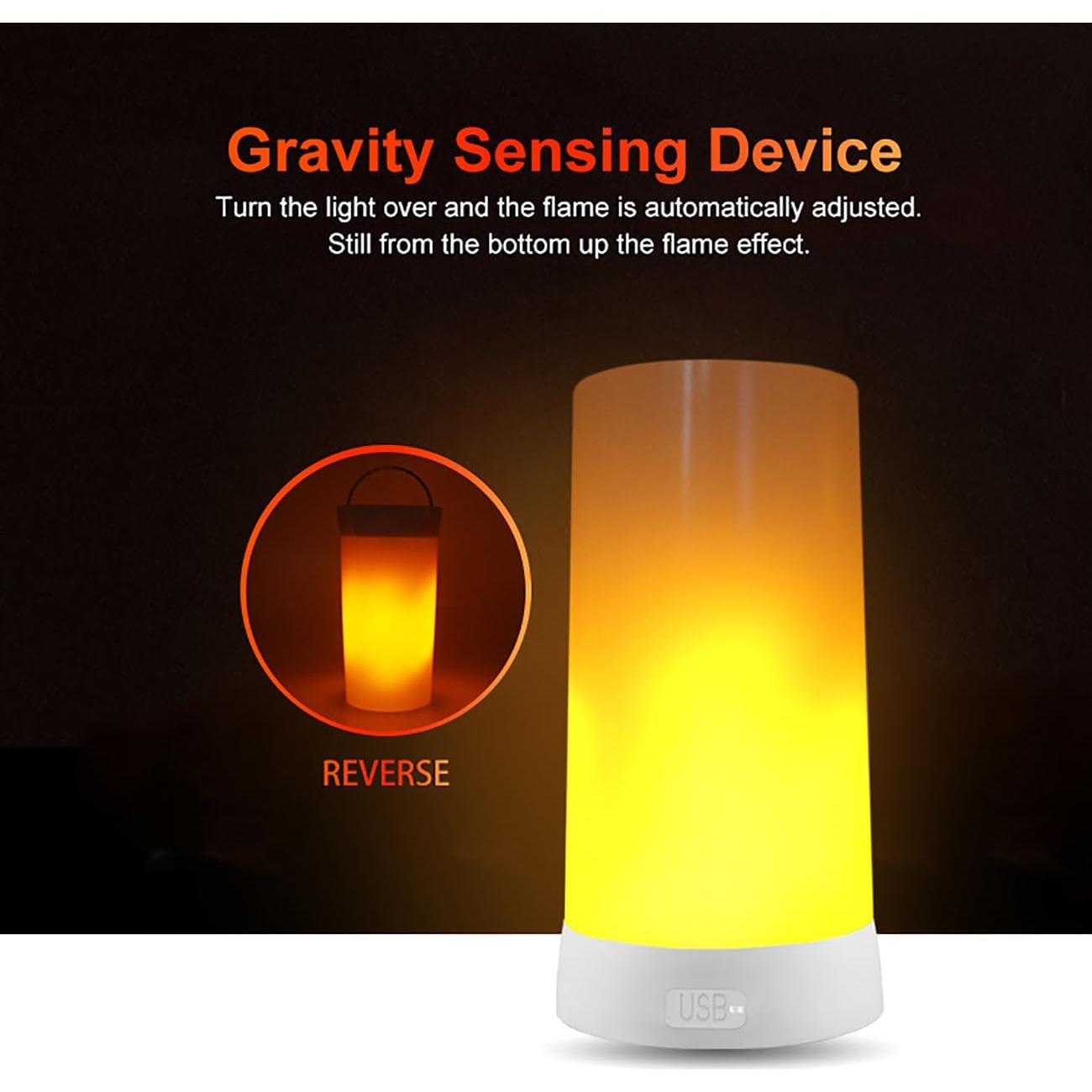 Lámpara LED Efecto Llama LOVUMMOR con Control Remoto y Temporizador