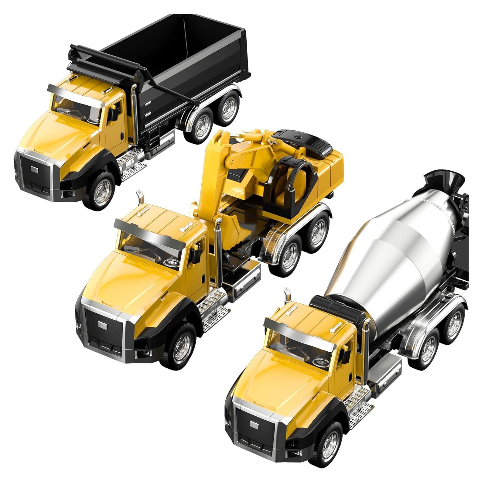 Paquete de 3 Vehículos de Construcción TEMI 1:50 Metal