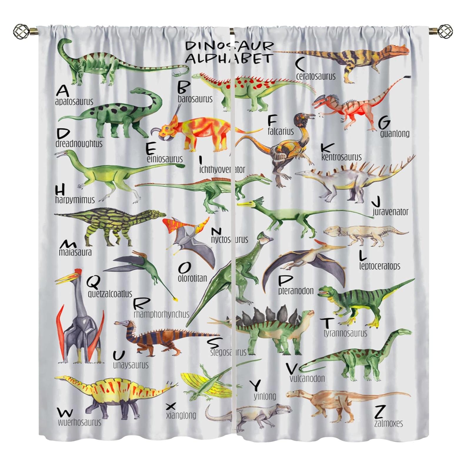 Cortinas de Dinosaurios ShiTingYu 2 Paneles 160x180cm