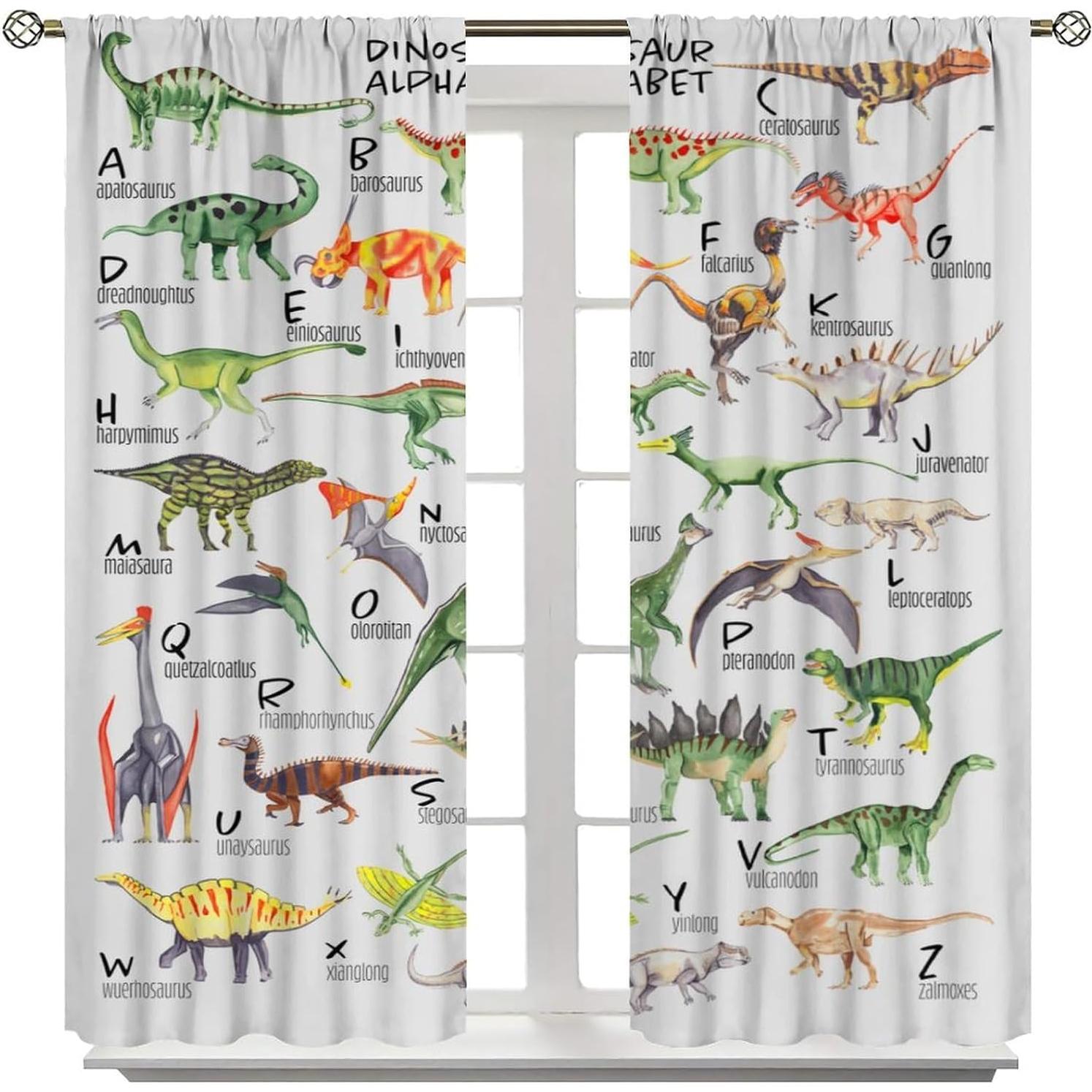 Cortinas de Dinosaurios ShiTingYu 2 Paneles 214x214cm