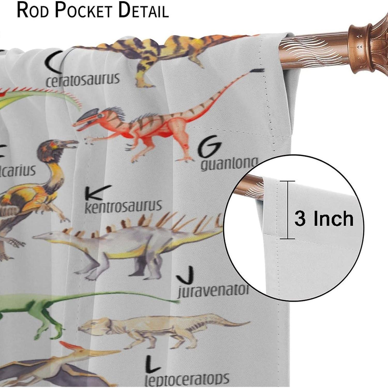 Cortinas de Dinosaurios ShiTingYu 2 Paneles 214x214cm