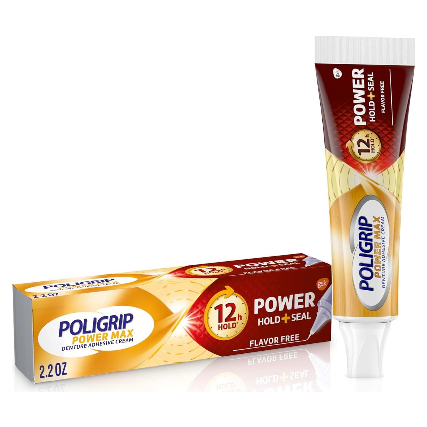 Poligrip Power Max Crema Adhesiva para Dentaduras 62.37 g