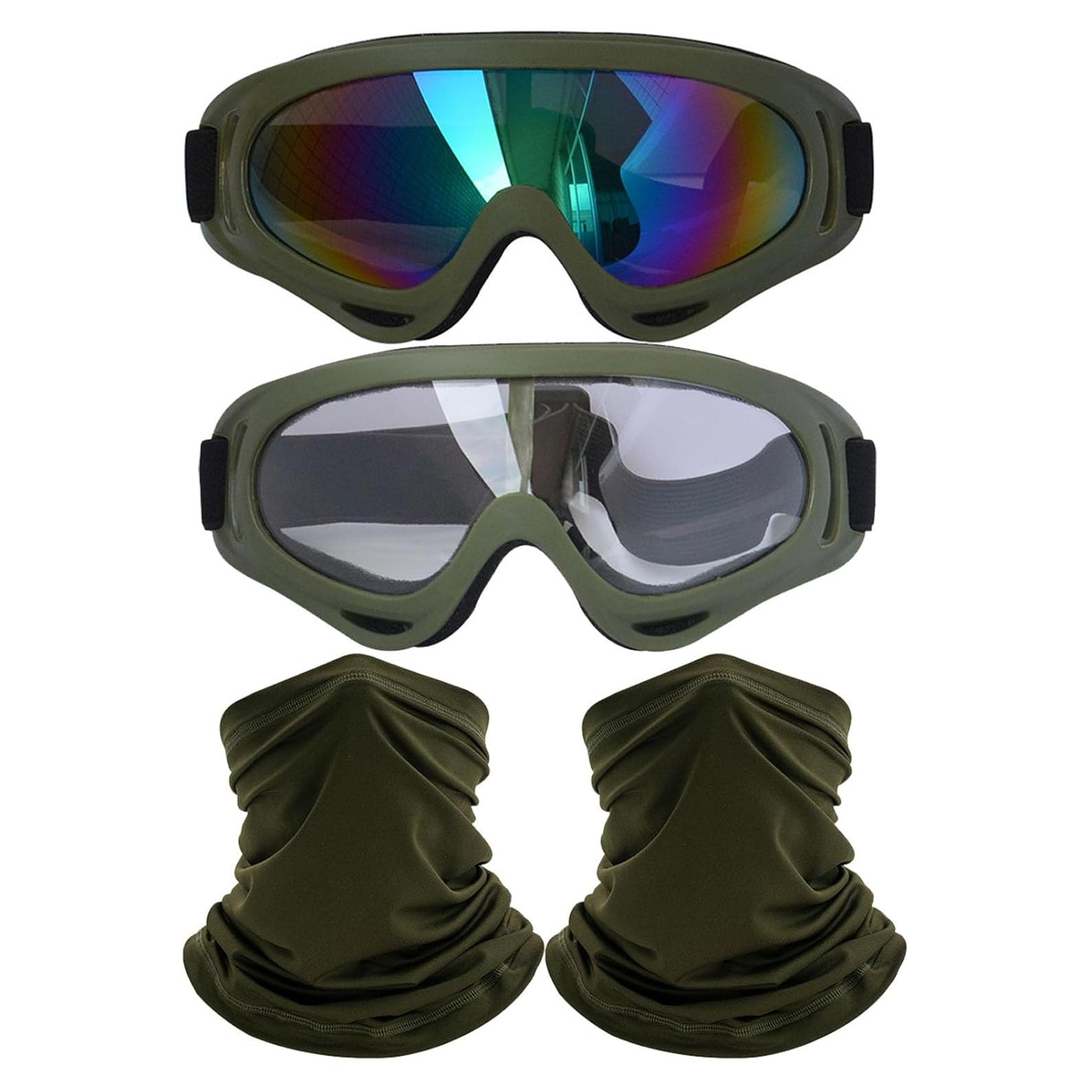 Gafas de Motocicleta Immoono MOON030 con Bufandas para el Cuello