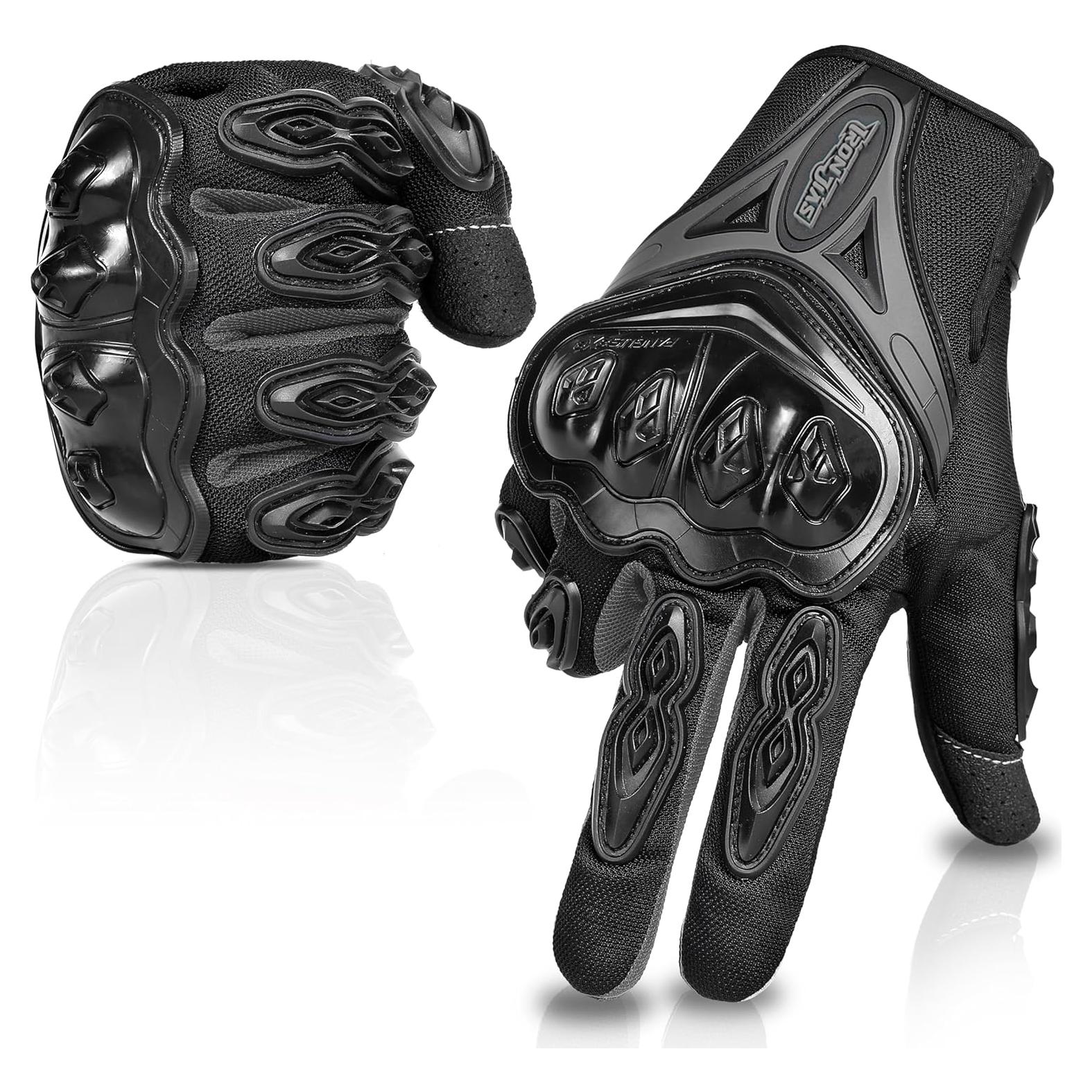 Guantes de Moto IRON JIA'S AXE-10 Negros Medianos Transpirables
