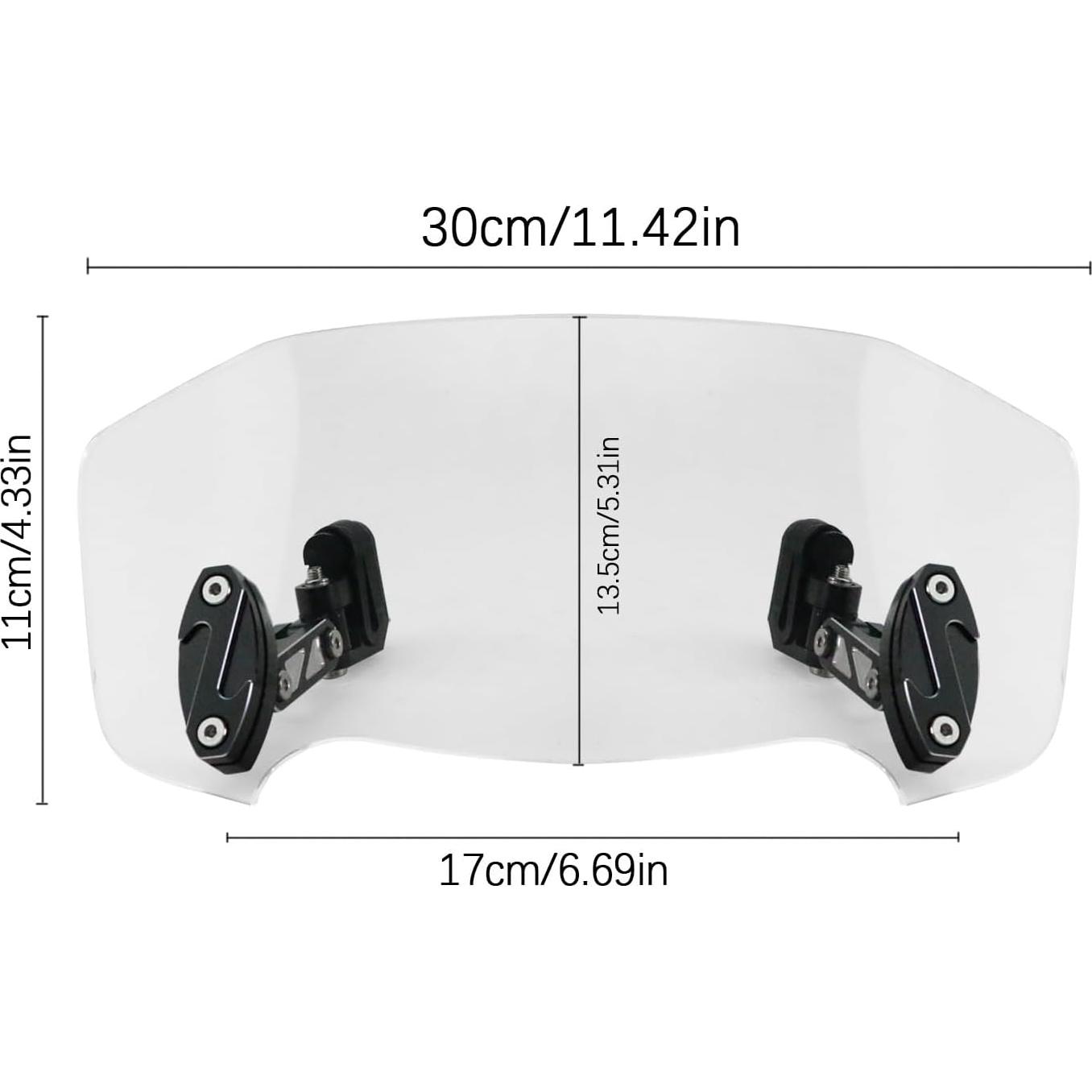 Extensión de Parabrisas Universal Pacewalker 30cm para Motocicleta