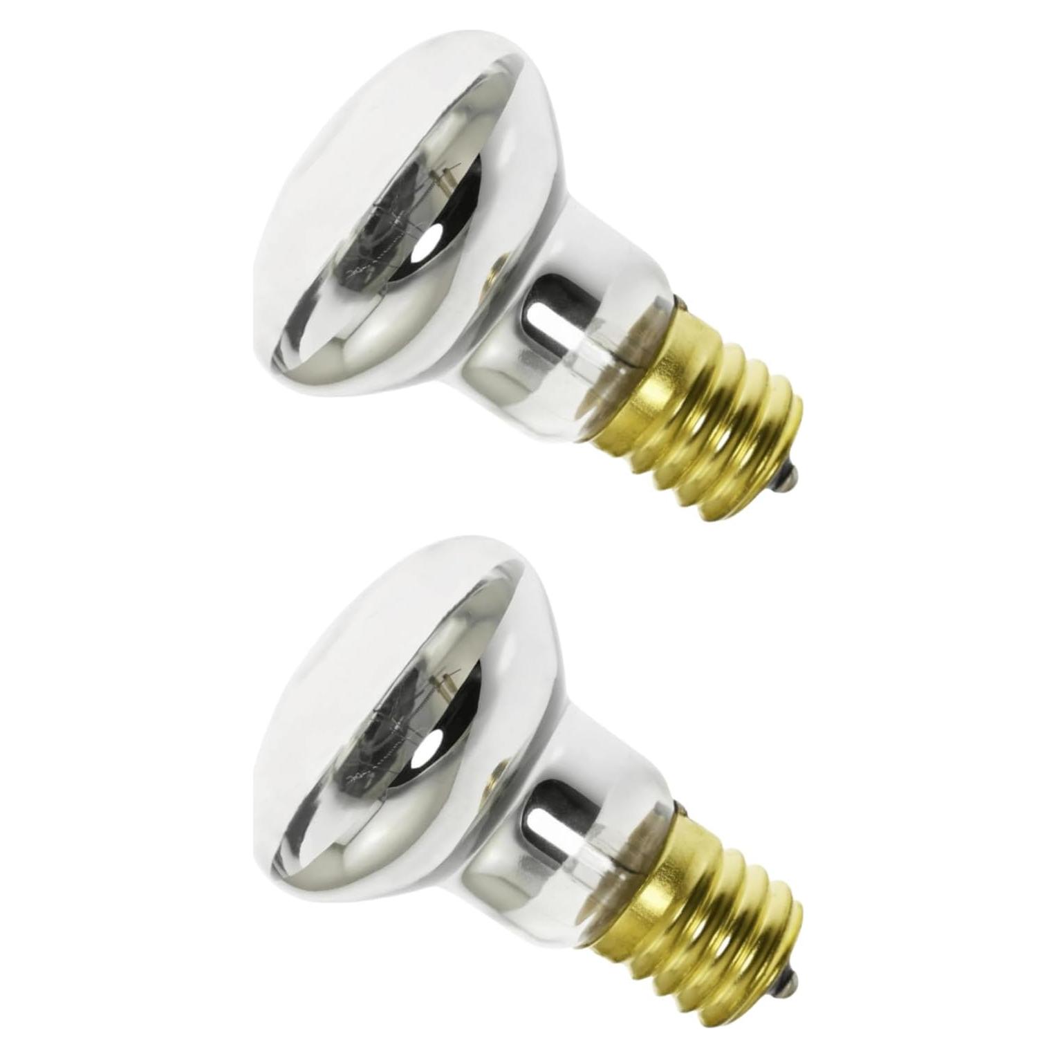 Paquete de 2 Bombillas de Lava R39 E17 25W para Lámparas