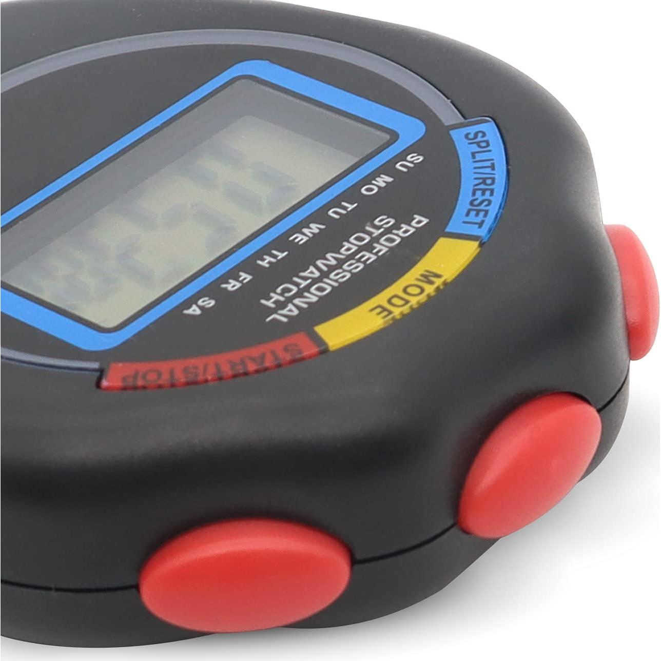 Cronómetros Electrónicos Digitales Pgzsy - Paquete de 6, Negro