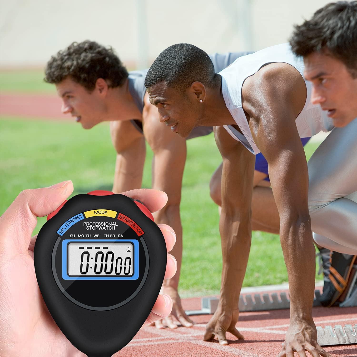Cronómetros Electrónicos Digitales Pgzsy - Paquete de 6, Negro