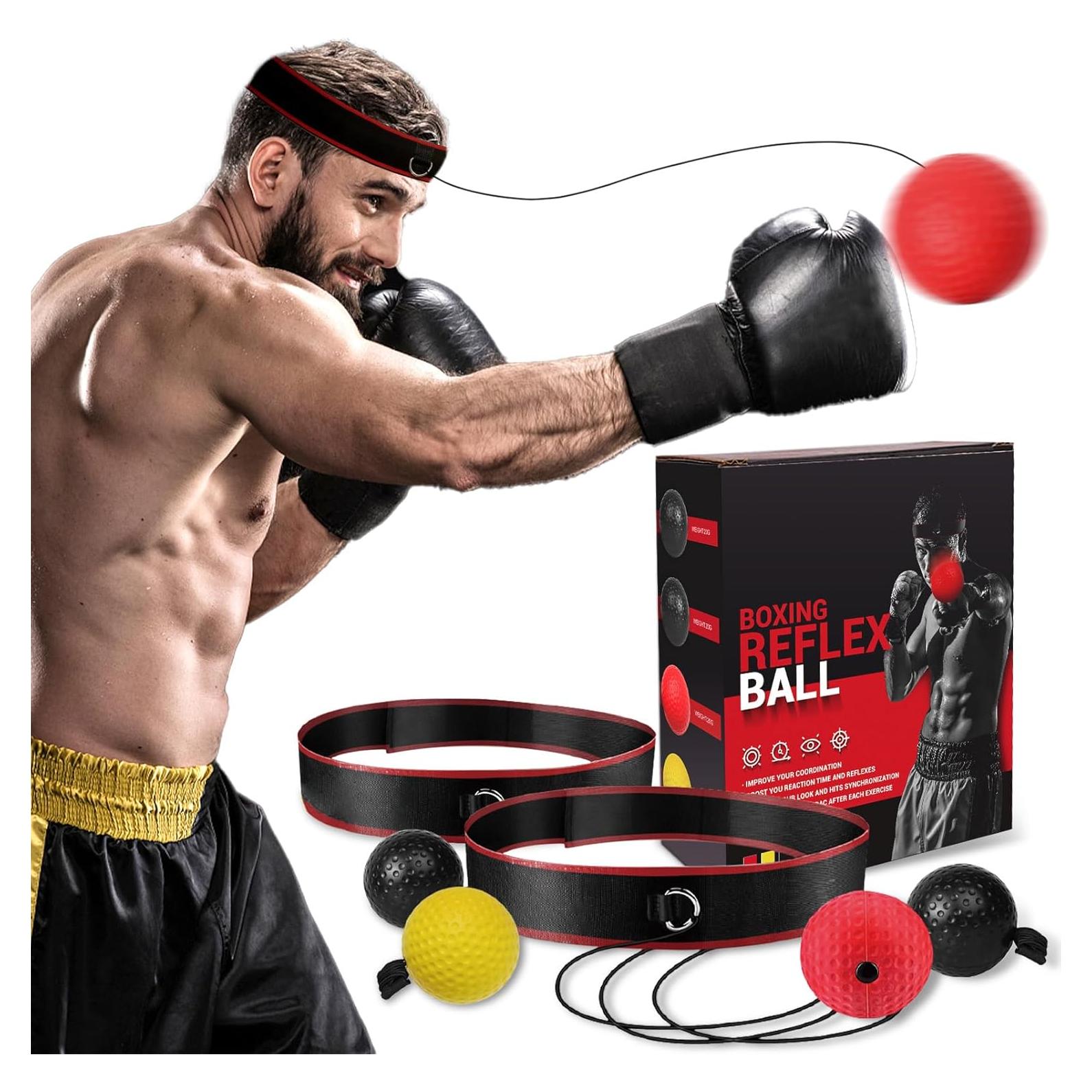 Conjunto de Boxeo KTEBO con 4 Pelotas y 2 Bandas Ajustables