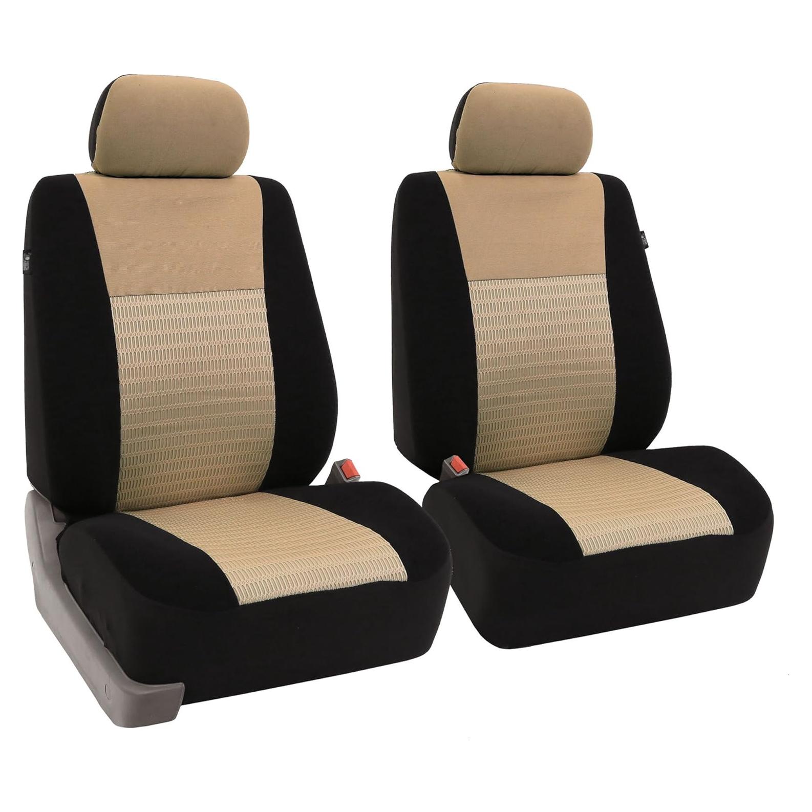 Fundas de Asiento FH Group Juego Frontal Beige/Negro Universal
