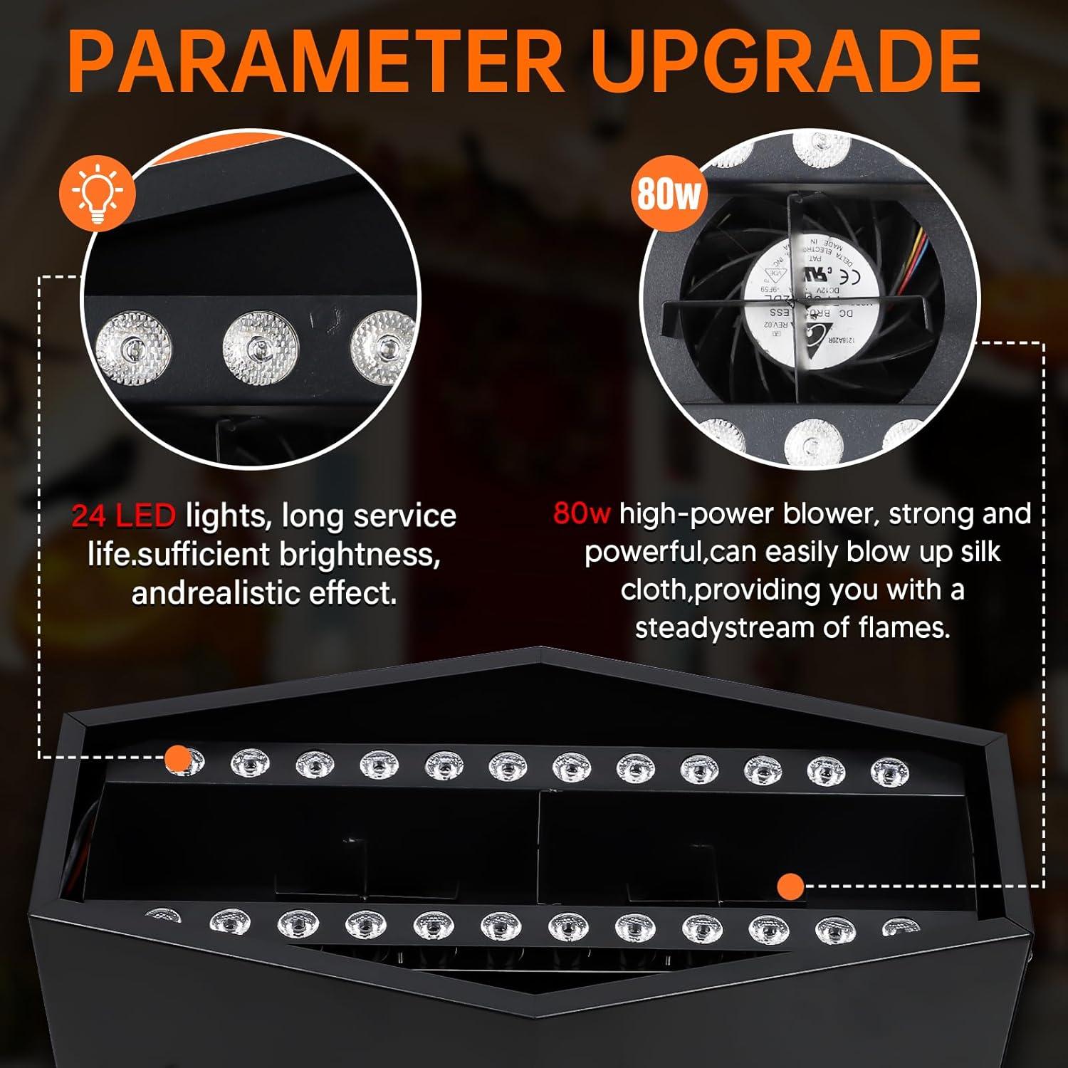 Luz de Llama Falsa ZLPOWER 1.5m 36 LED Efecto Realista