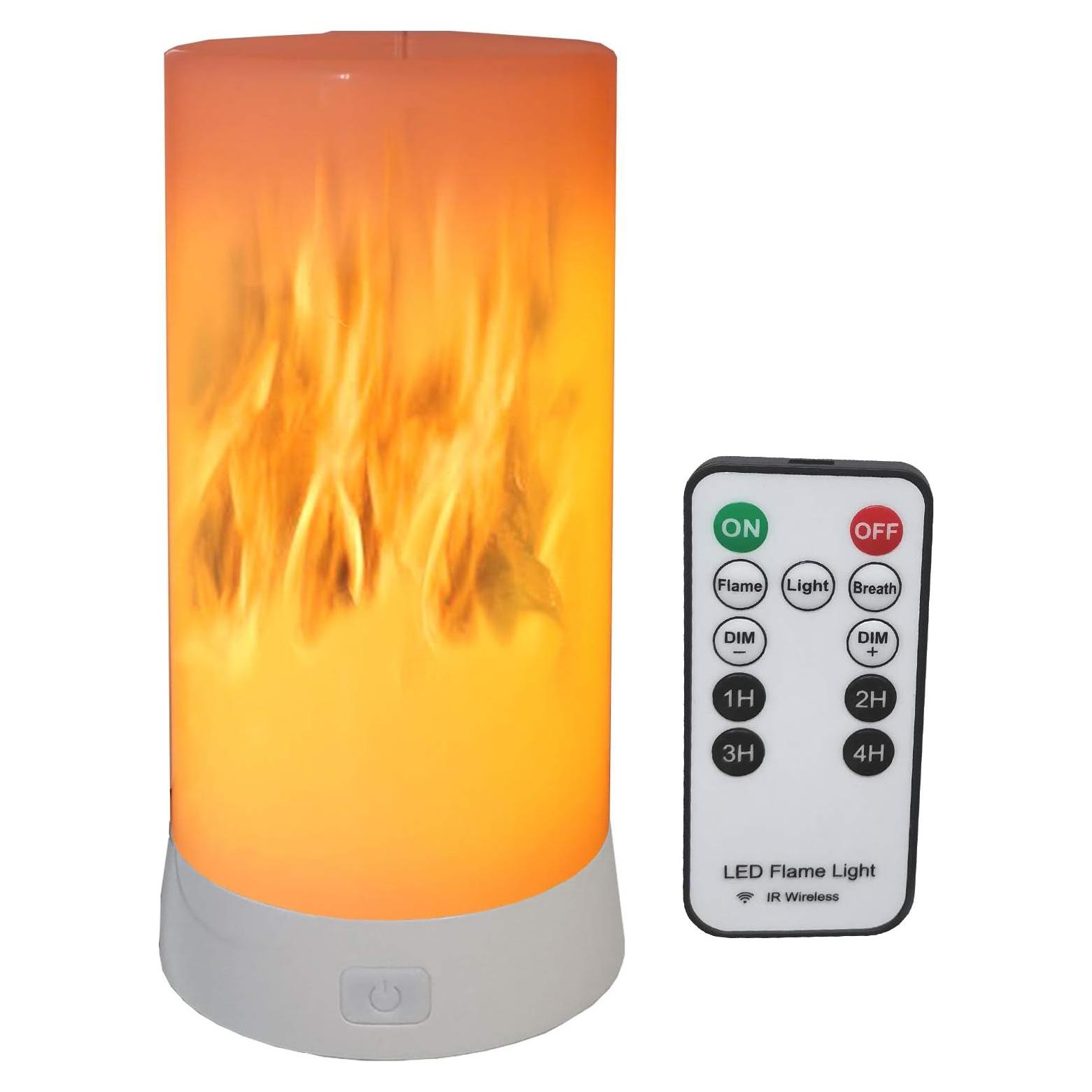 Linterna LED Efecto Llama QLEE Recargable USB 4 Modos