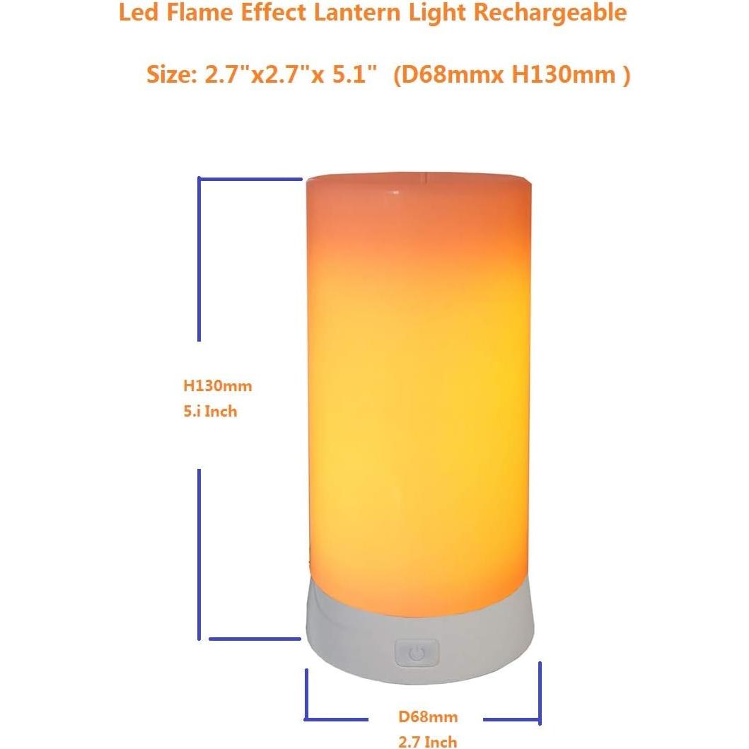Linterna LED Efecto Llama QLEE Recargable USB 4 Modos